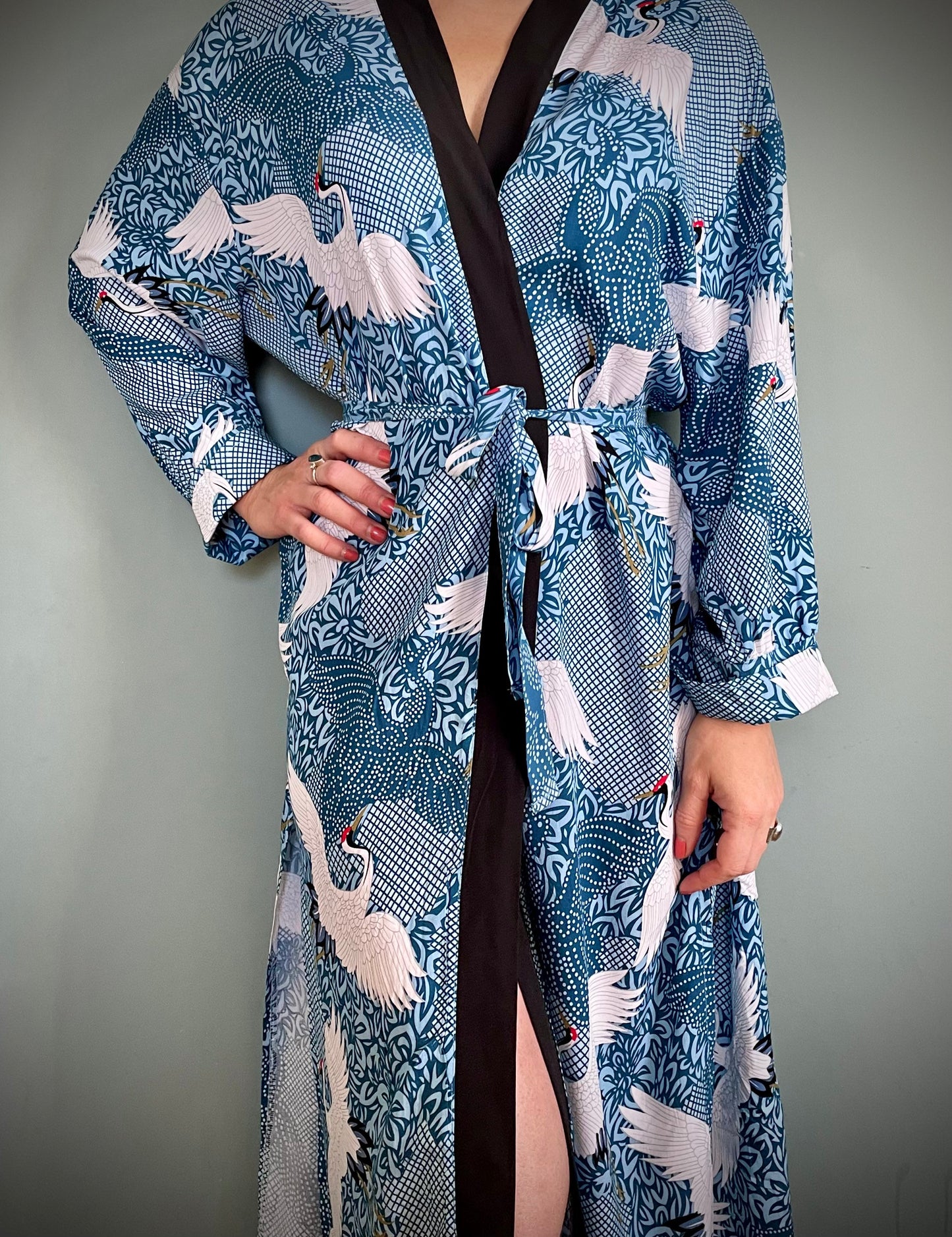 Kimono Robe, Dressing Gown, Beach Cover Up, Loungewear, Boho Robe, Womens Dress image 5