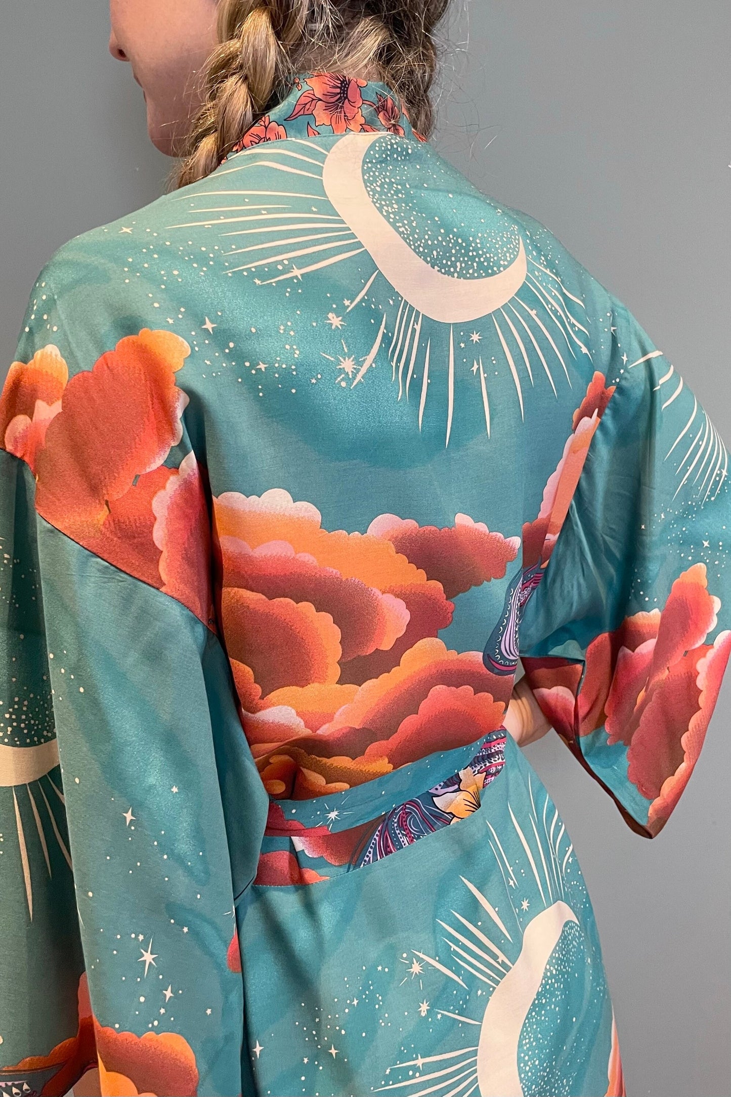 Kimono Robe, Dressing Gown, Beach Cover Up, Loungewear, Boho Robe, Womens Dress image 6