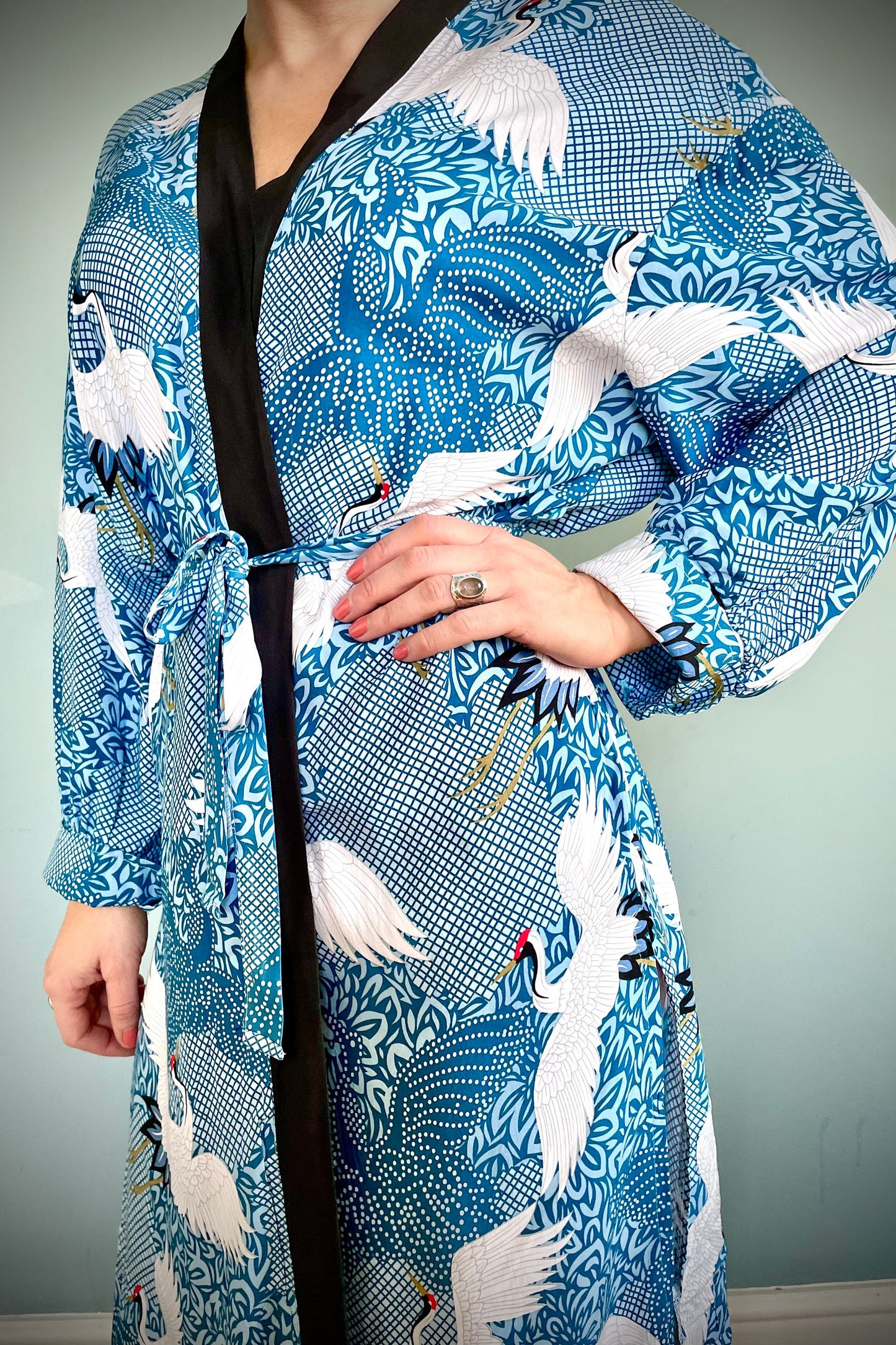 Kimono Robe, Dressing Gown, Beach Cover Up, Loungewear, Boho Robe, Womens Dress image 8