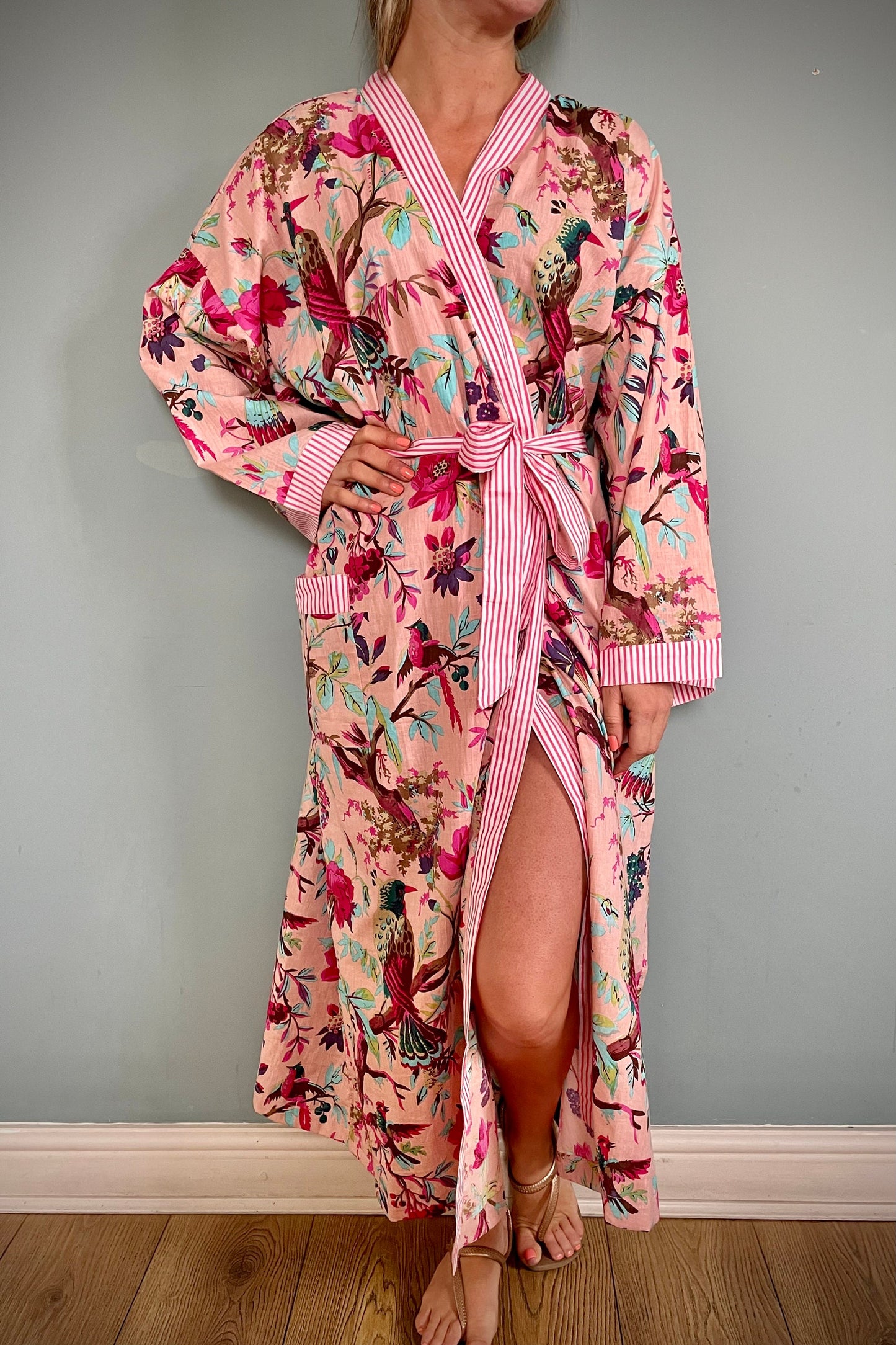 Kimono Robe, Dressing Gown Women, Brides Robe, Womens Dressing Gown, Cotton Dressing Gown, Plus Kimono, Pink Kimono Robe, Plus Size Robe