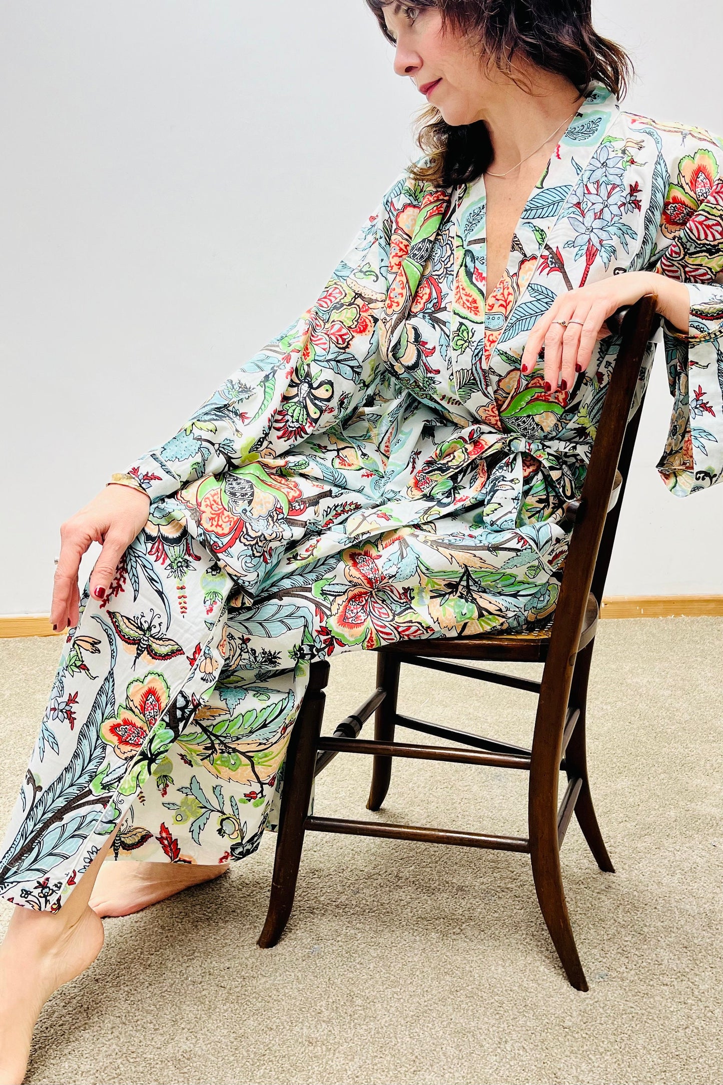 Kimono Robe, Dressing Gown Women, Brides Robe, Womens Dressing Gown, Cotton Dressing Gown, Plus Kimono, Blue Kimono Robe, Plus Size Robe