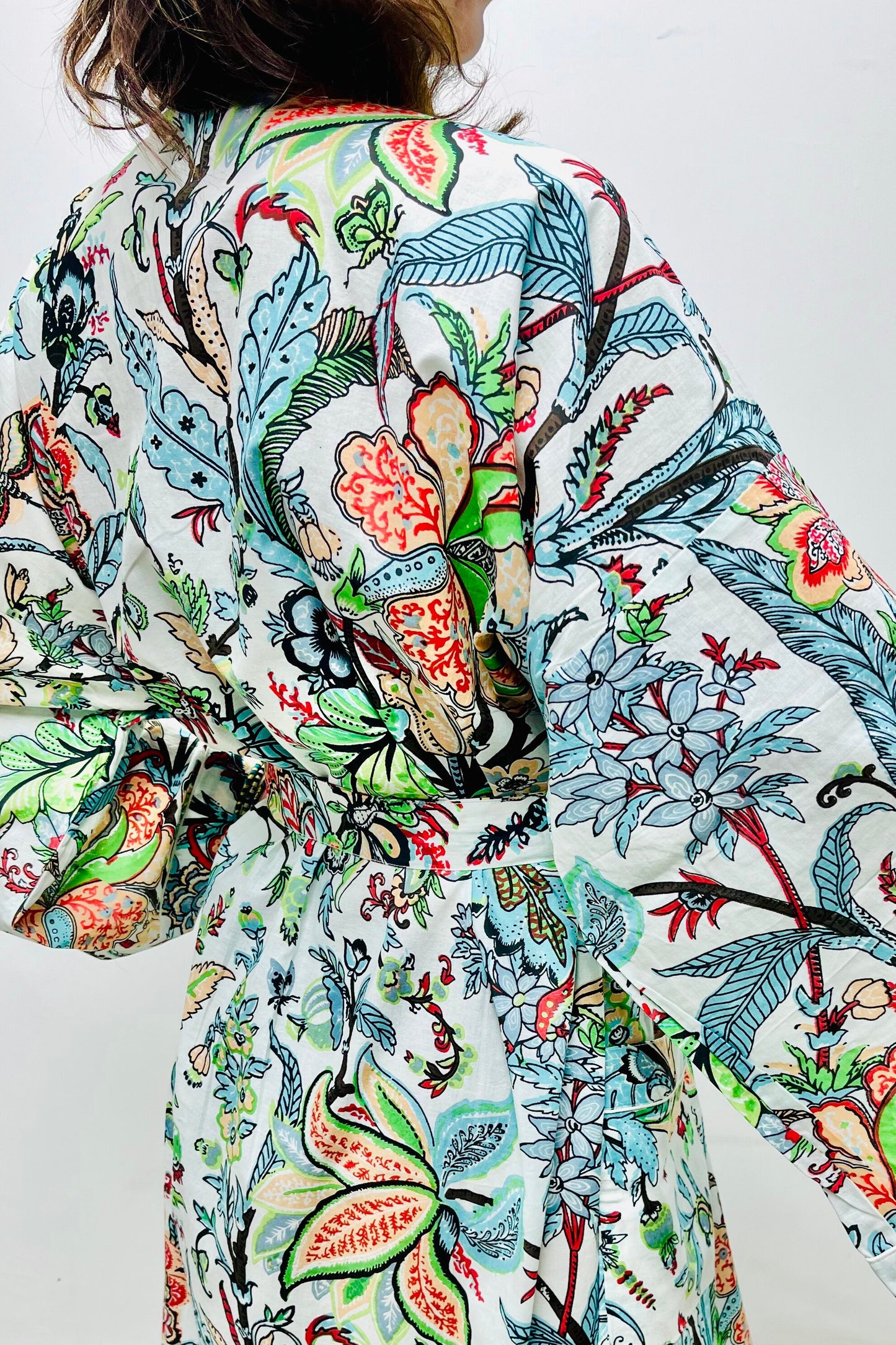 Kimono Robe, Dressing Gown Women, Brides Robe, Womens Dressing Gown, Cotton Dressing Gown, Plus Kimono, Blue Kimono Robe, Plus Size Robe