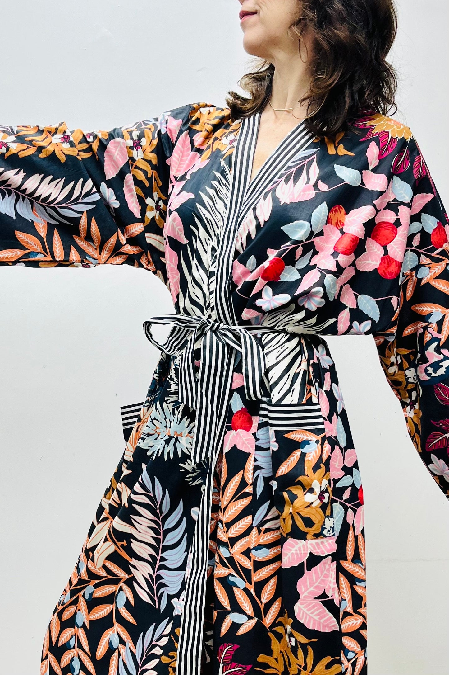 Kimono Robe, Dressing Gown Women, Brides Robe, Womens Dressing Gown, Cotton Dressing Gown, Plus Kimono, Blue Kimono Robe, Plus Size Robe