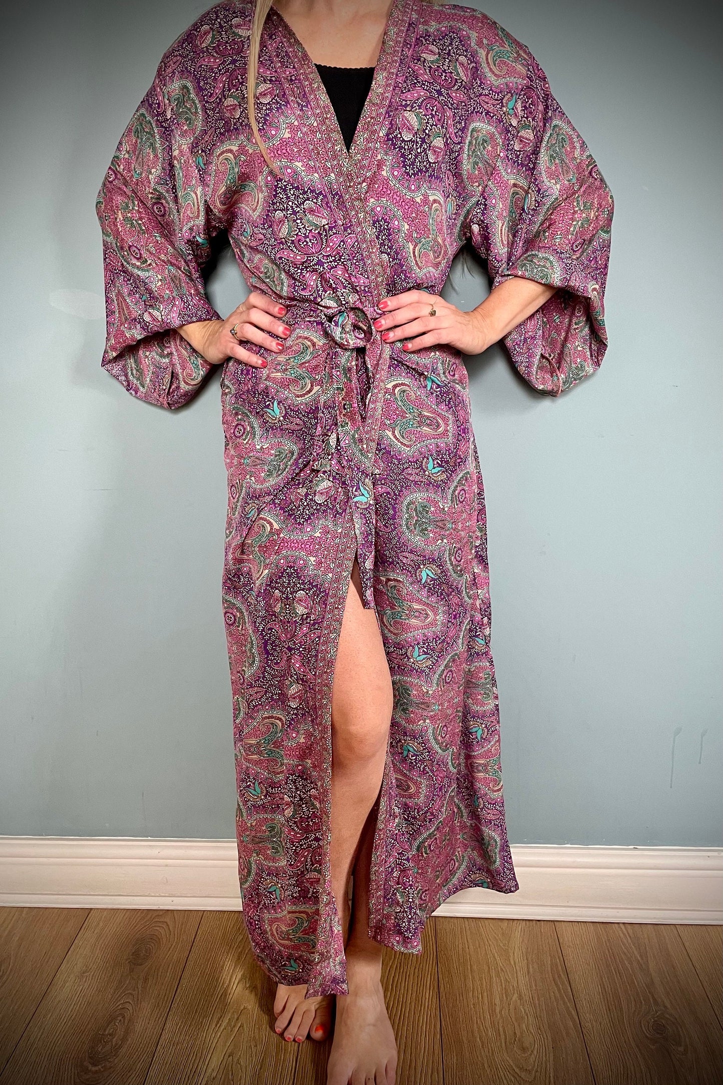 Kimono Robe, Silk Dressing Gown, Silk Robe, Bridesmaid Robe, Womens Dressing Gown, Dressing Gown, Ruby Summer Robe