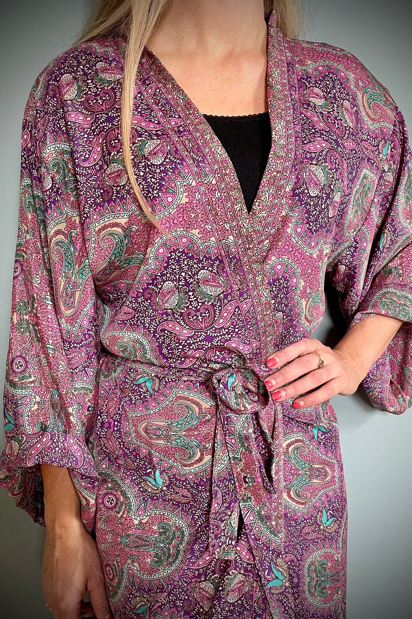 Kimono Robe, Silk Dressing Gown, Silk Robe, Bridesmaid Robe, Womens Dressing Gown, Dressing Gown, Ruby Summer Robe