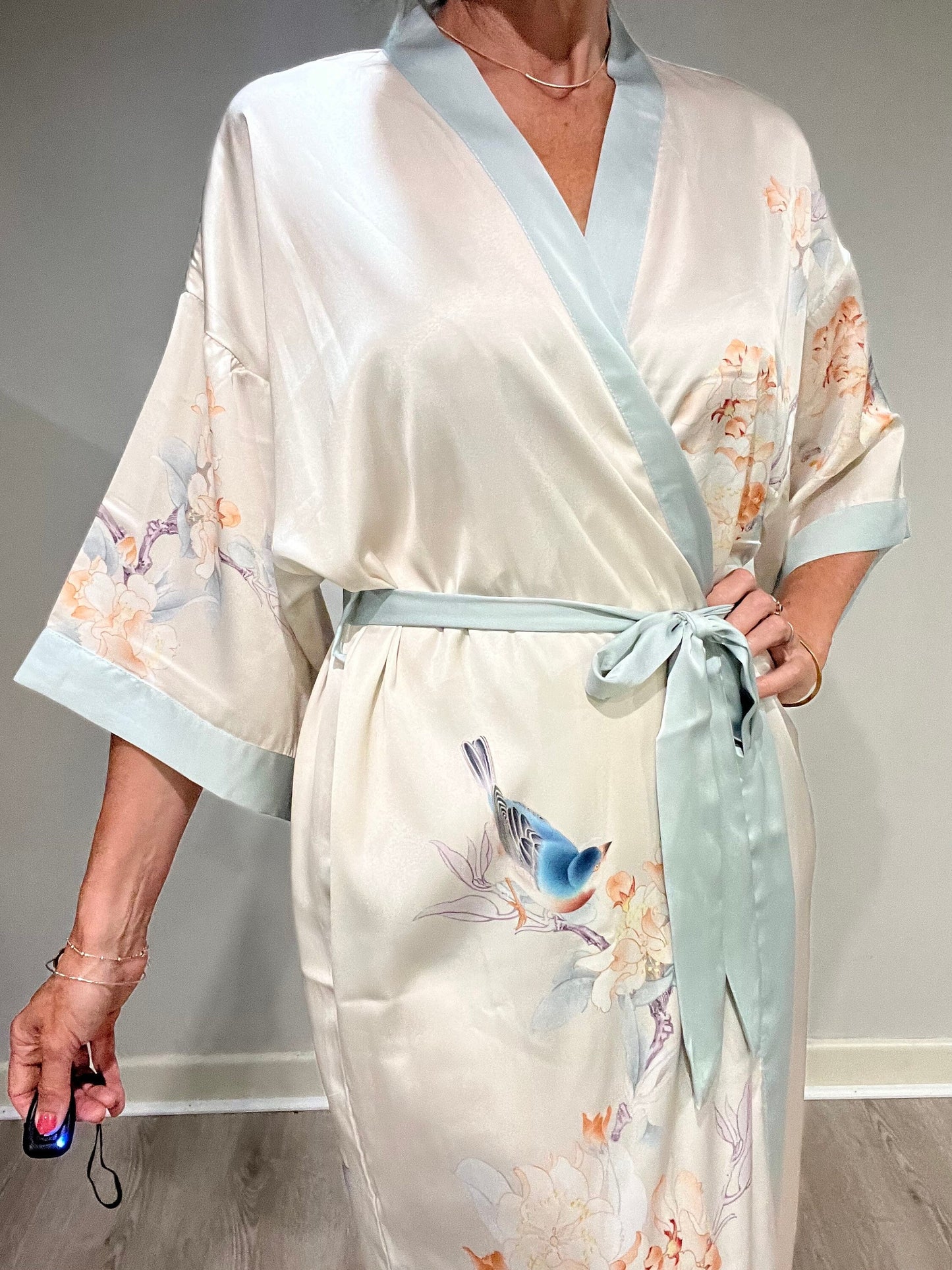 Kimono Robe, Japanese Dressing Gown, Luxury Satin Robe, Bridesmaid Robe, Womens Dressing Gown, Dressing Gown, Summer Robe, Plus Kimono,