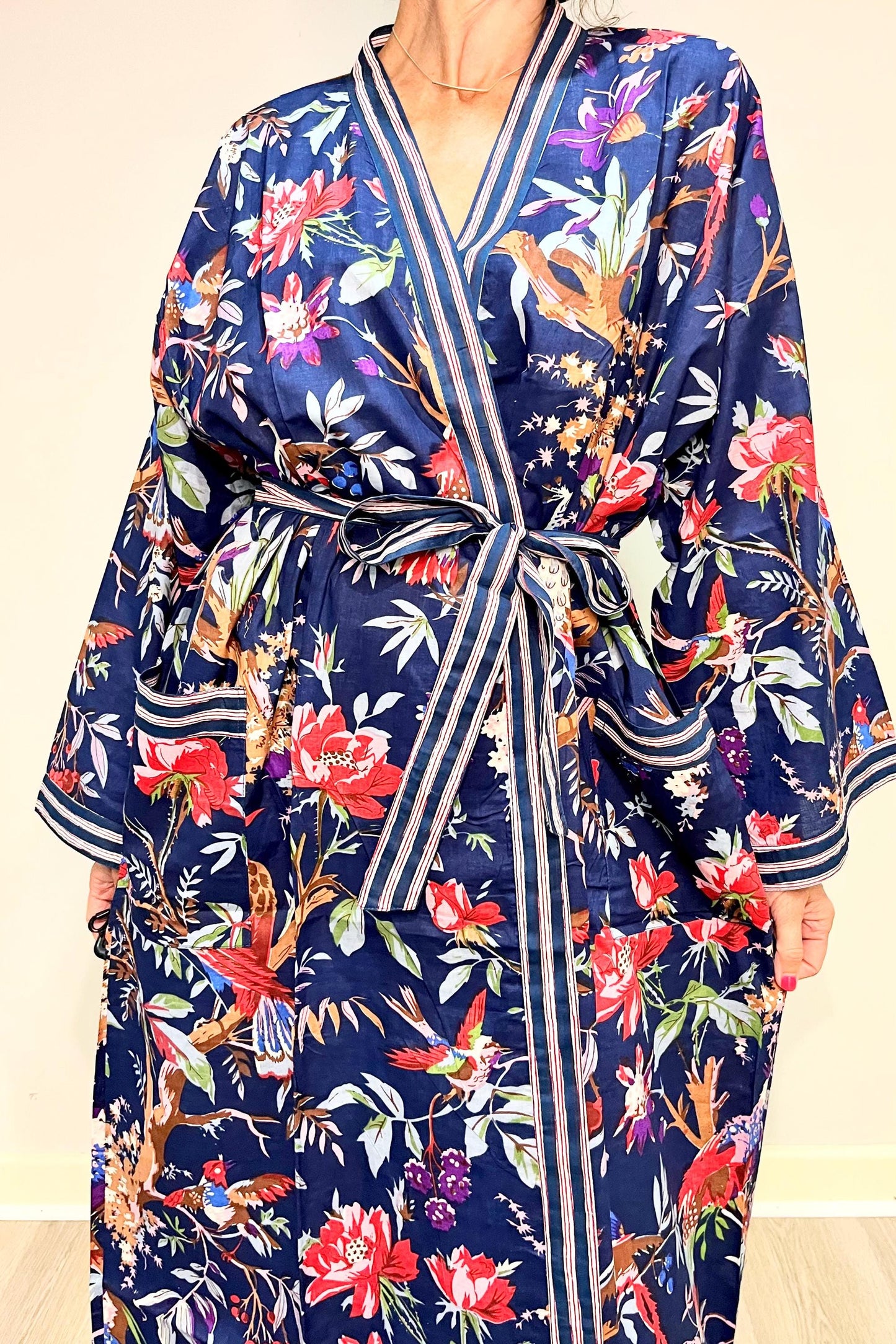 Kimono Robe, Dressing Gown Women, Brides Robe, Womens Dressing Gown, Cotton Dressing Gown, Plus Kimono, Blue Kimono Robe, Plus Size Robe