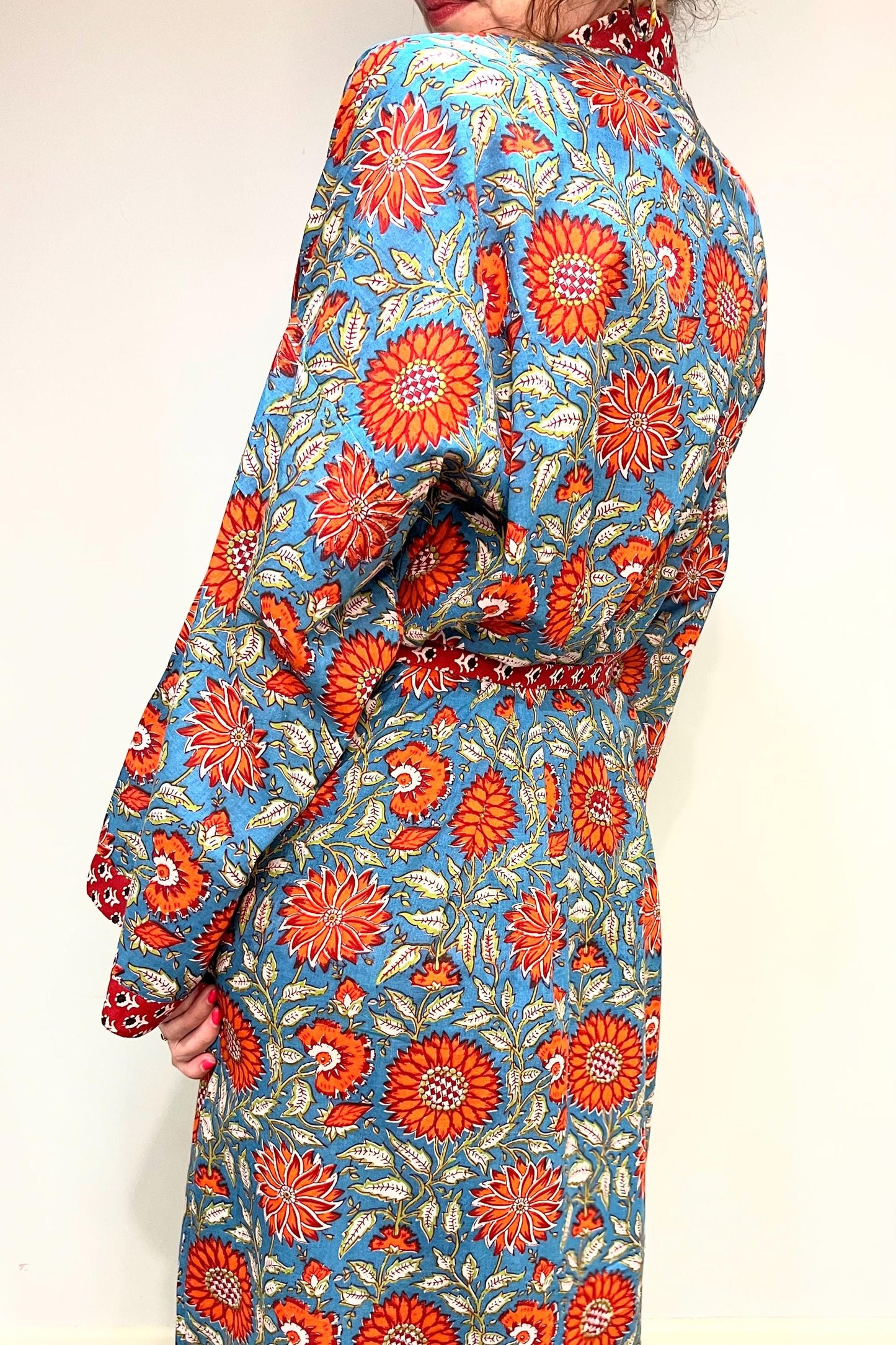 Kimono Robe, Dressing Gown Women, Brides Robe, Womens Dressing Gown, Cotton Dressing Gown, Plus Kimono, Blue Kimono Robe, Plus Size Robe
