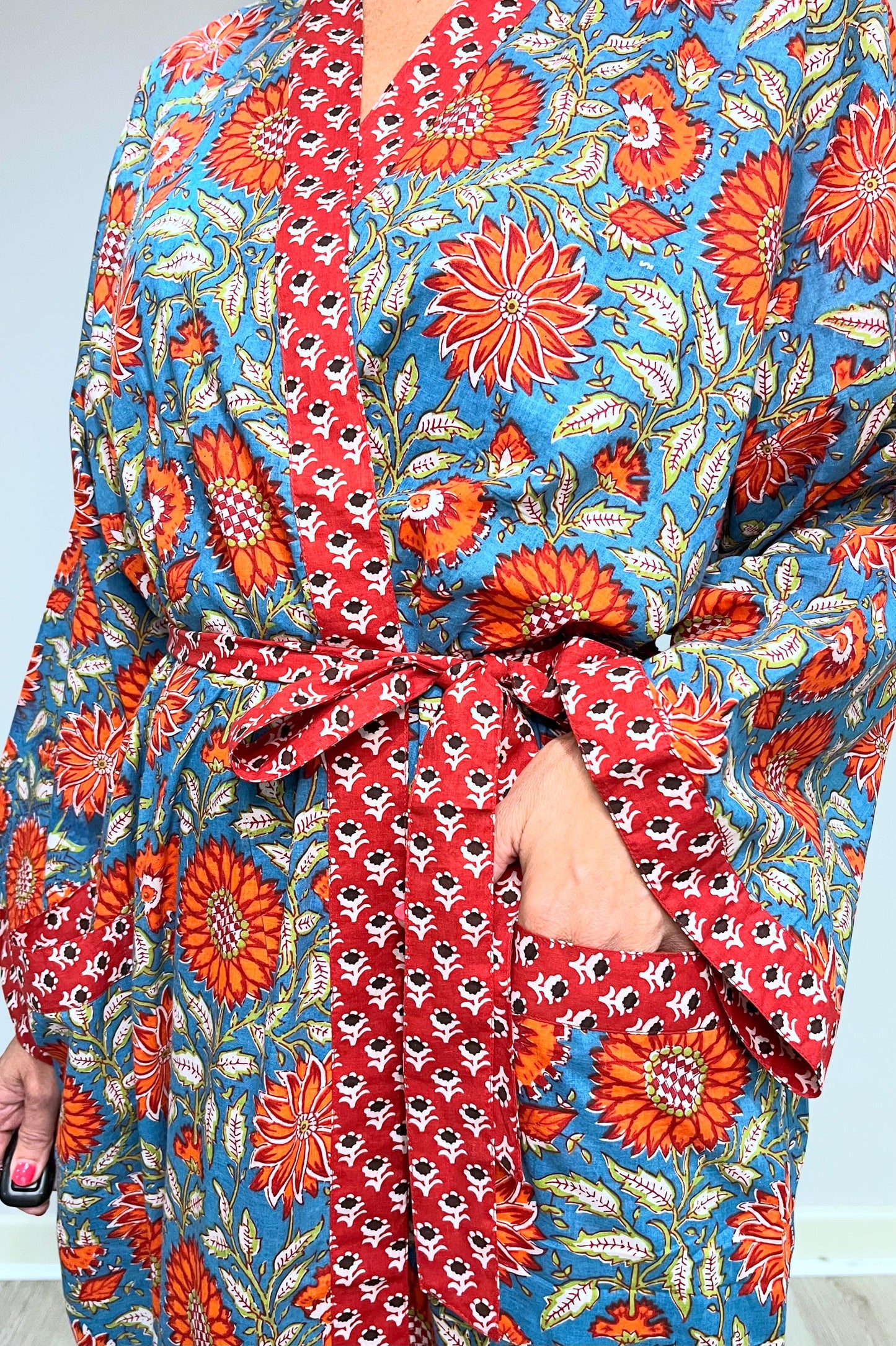 Kimono Robe, Dressing Gown Women, Brides Robe, Womens Dressing Gown, Cotton Dressing Gown, Plus Kimono, Blue Kimono Robe, Plus Size Robe