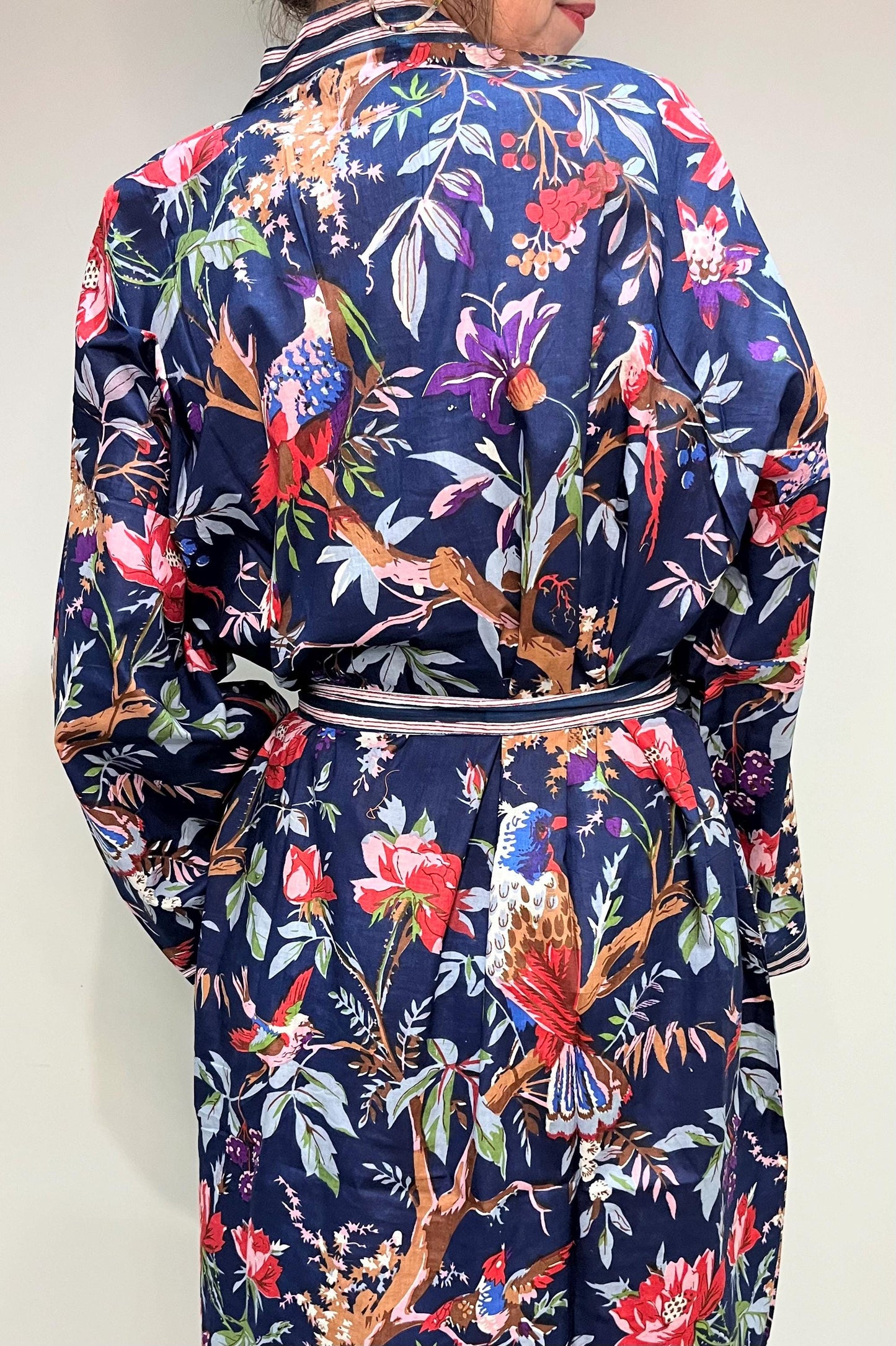 Kimono Robe, Dressing Gown Women, Brides Robe, Womens Dressing Gown, Cotton Dressing Gown, Plus Kimono, Blue Kimono Robe, Plus Size Robe