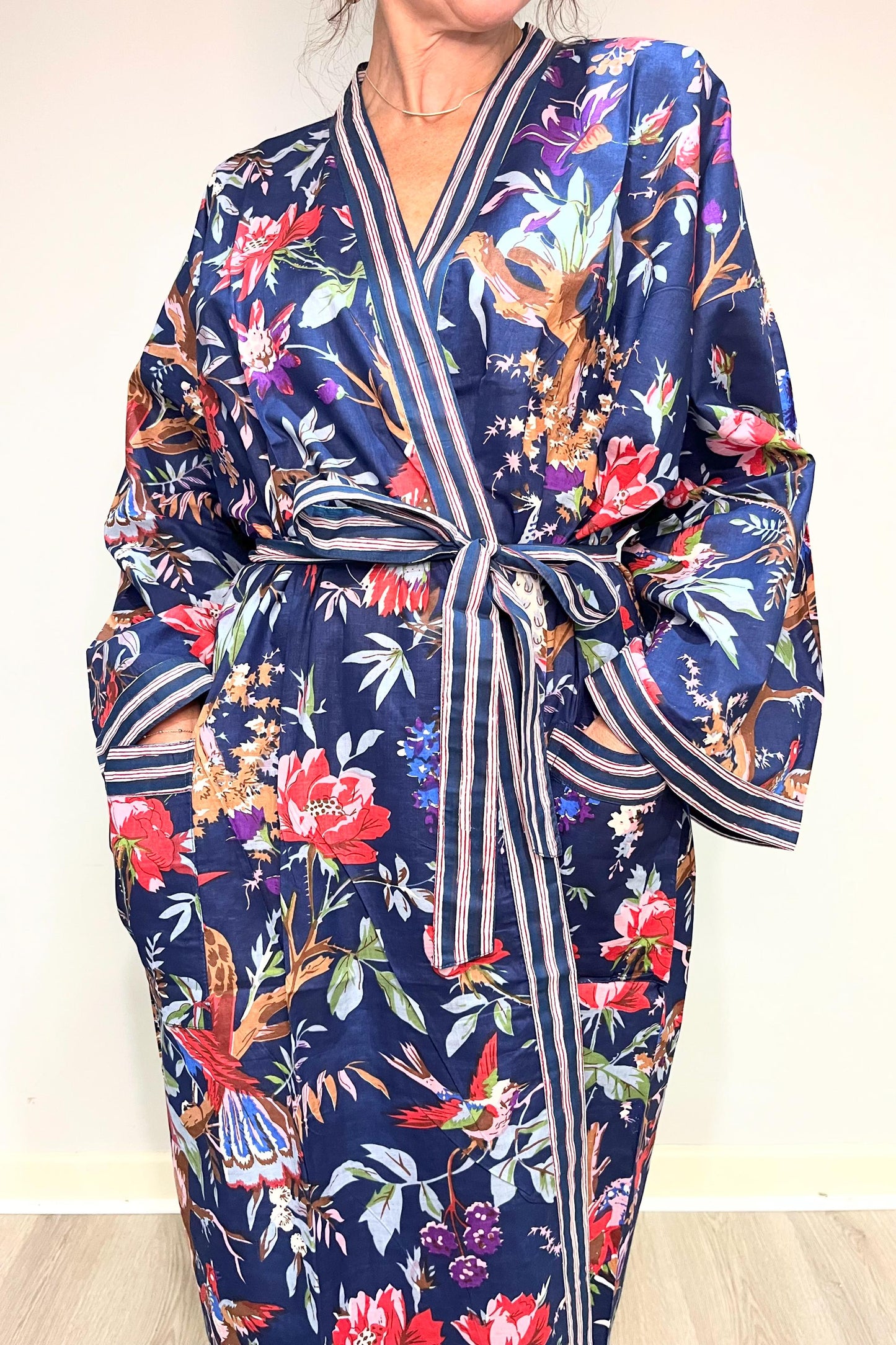 Kimono Robe, Dressing Gown Women, Brides Robe, Womens Dressing Gown, Cotton Dressing Gown, Plus Kimono, Blue Kimono Robe, Plus Size Robe