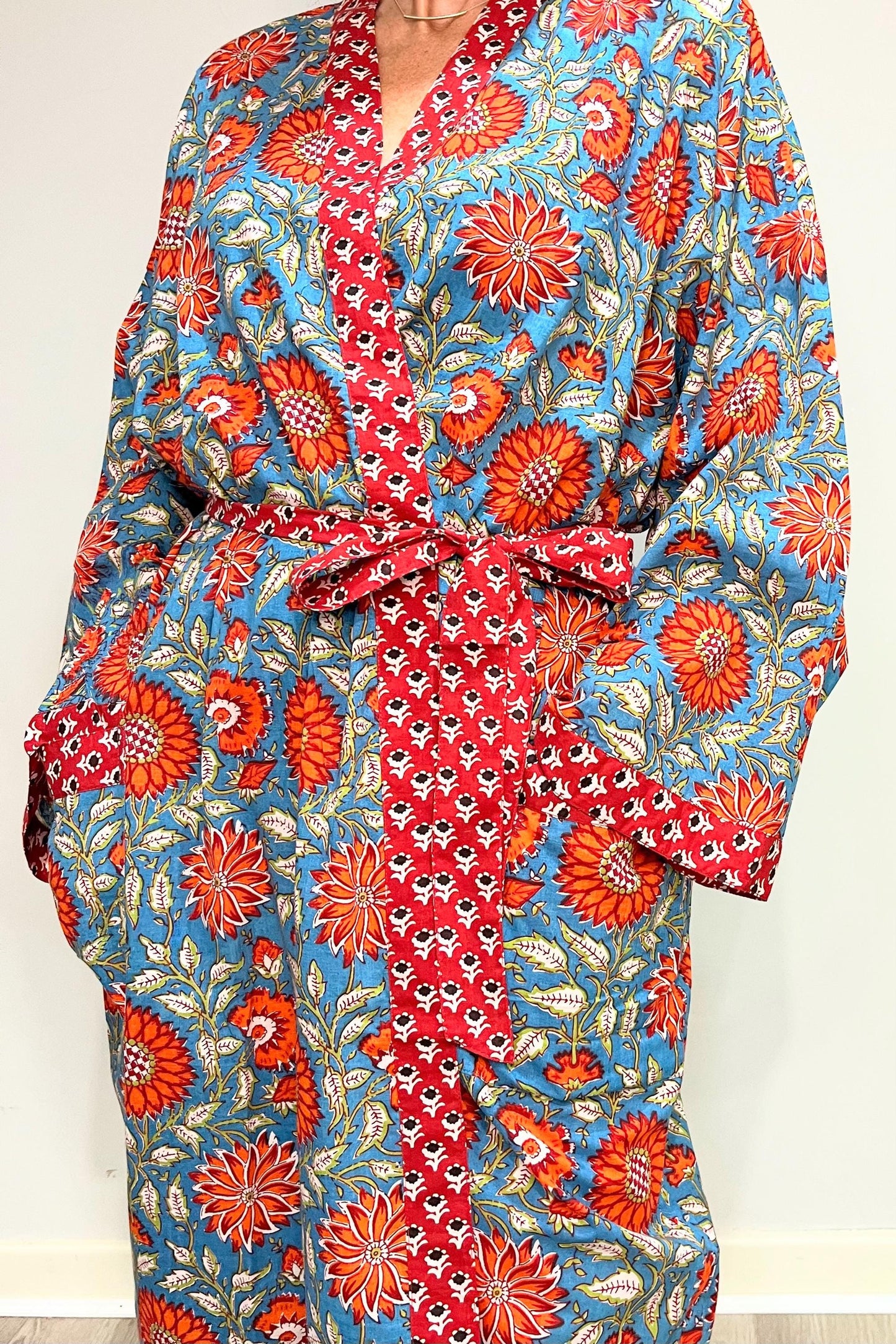 Kimono Robe, Dressing Gown Women, Brides Robe, Womens Dressing Gown, Cotton Dressing Gown, Plus Kimono, Blue Kimono Robe, Plus Size Robe