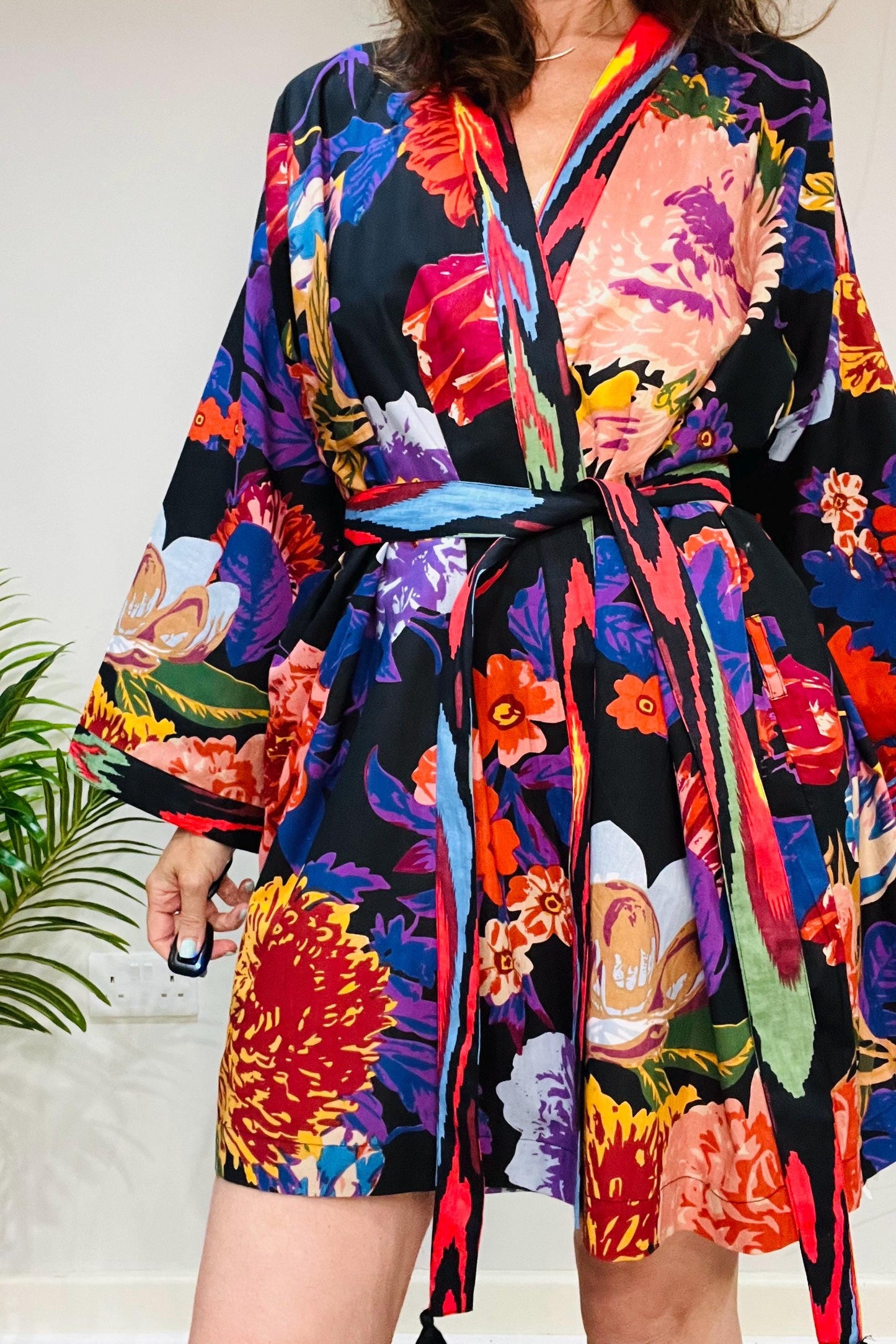 Kimono Robe, Dressing Gown Women, Brides Robe, Womens Dressing Gown, Cotton Dressing Gown, Plus Kimono, Blue Kimono Robe, Plus Size Robe