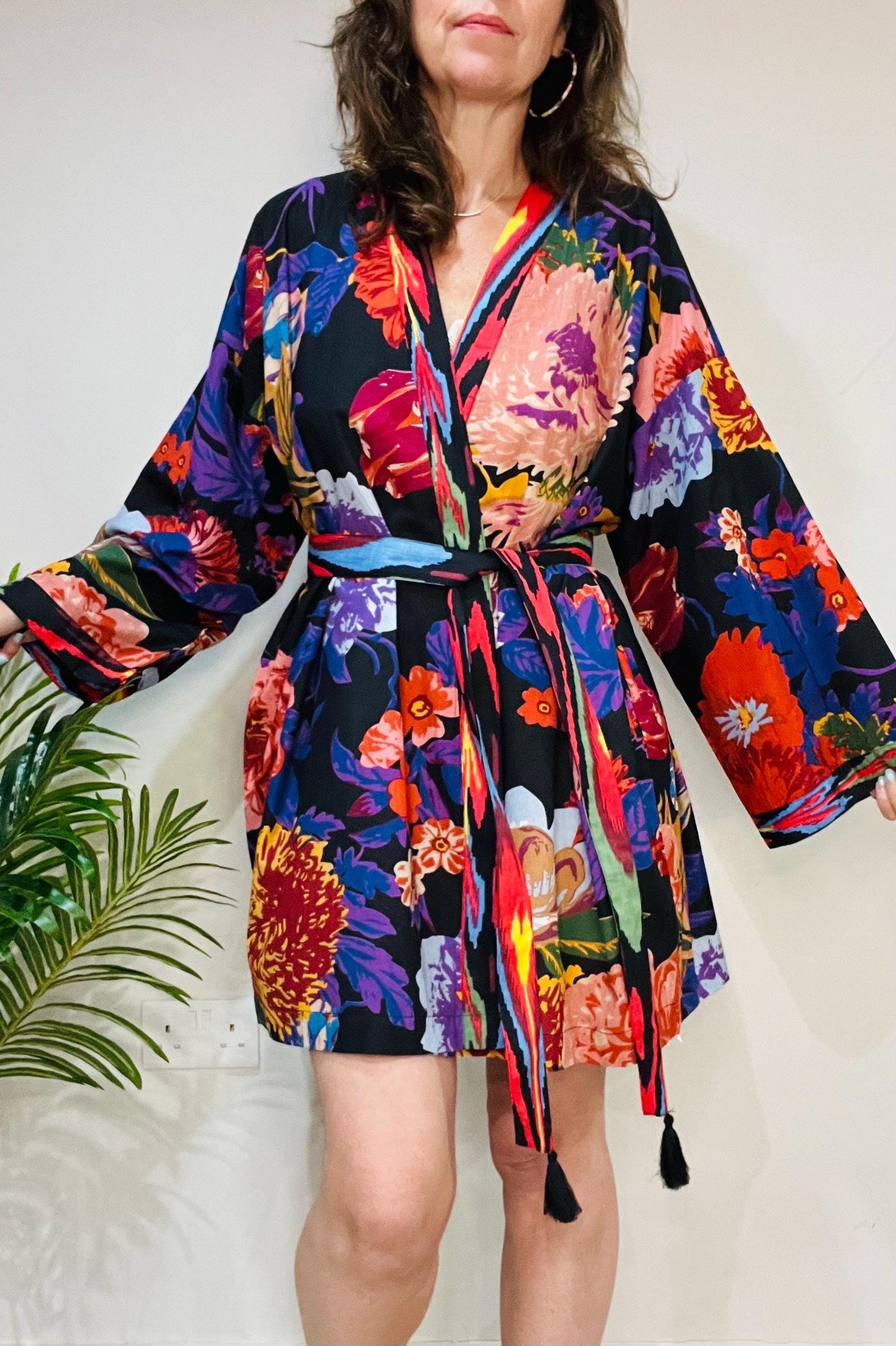 Kimono Robe, Dressing Gown Women, Brides Robe, Womens Dressing Gown, Cotton Dressing Gown, Plus Kimono, Blue Kimono Robe, Plus Size Robe