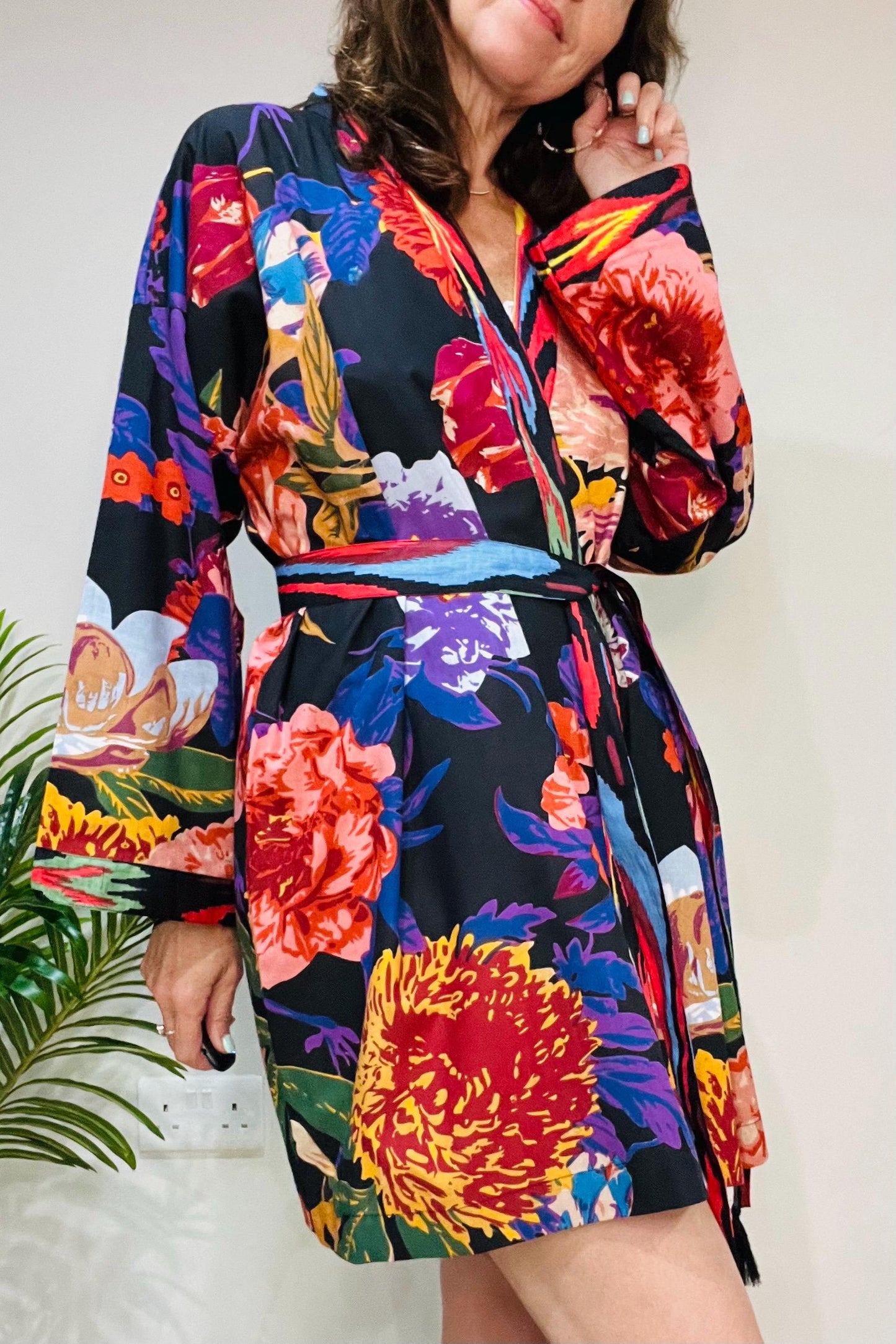 Kimono Robe, Dressing Gown Women, Brides Robe, Womens Dressing Gown, Cotton Dressing Gown, Plus Kimono, Blue Kimono Robe, Plus Size Robe