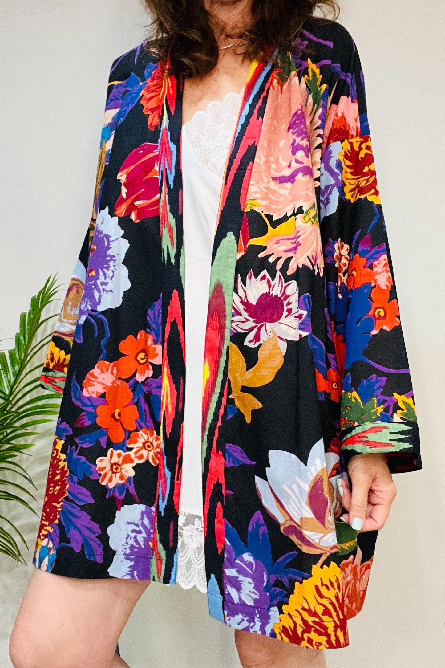 Kimono Robe, Dressing Gown Women, Brides Robe, Womens Dressing Gown, Cotton Dressing Gown, Plus Kimono, Blue Kimono Robe, Plus Size Robe