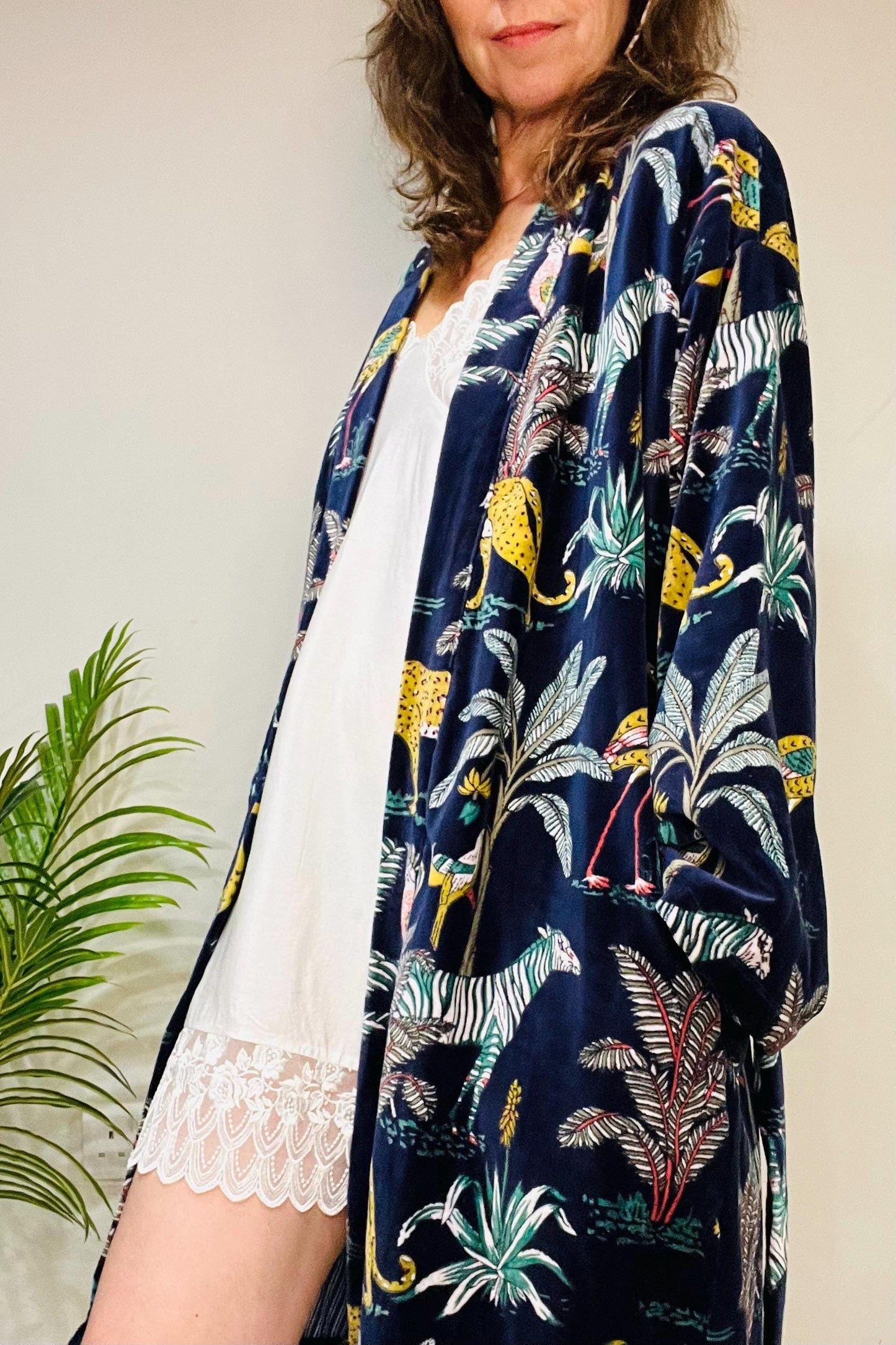 Velvet Kimono Robe, Velvet Dressing Gown for Her, Velvet Lined Dressing Gown, Womens Velvet Robe, Womens Velvet Kimono, Handmade Velvet Robe