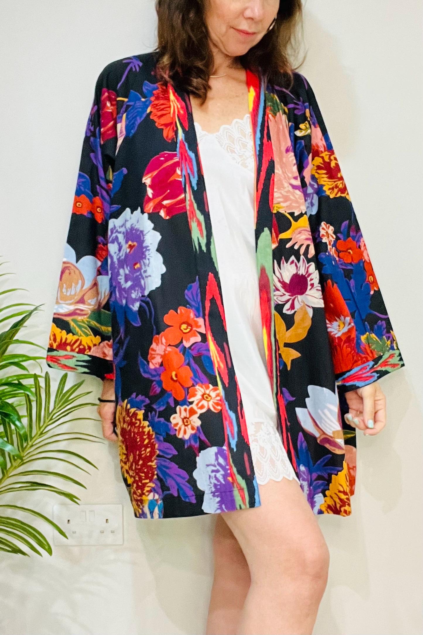 Kimono Robe, Dressing Gown Women, Brides Robe, Womens Dressing Gown, Cotton Dressing Gown, Plus Kimono, Blue Kimono Robe, Plus Size Robe