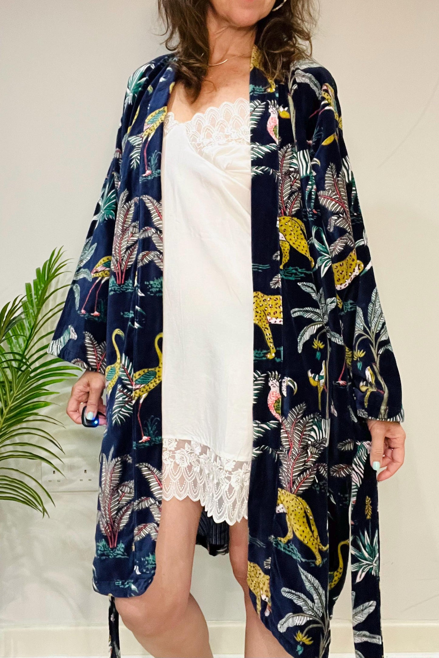 Velvet Kimono Robe, Velvet Dressing Gown for Her, Velvet Lined Dressing Gown, Womens Velvet Robe, Womens Velvet Kimono, Handmade Velvet Robe