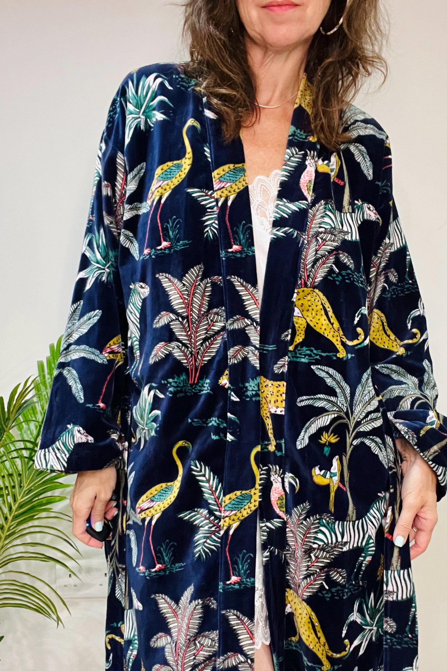 Velvet Kimono Robe, Velvet Dressing Gown for Her, Velvet Lined Dressing Gown, Womens Velvet Robe, Womens Velvet Kimono, Handmade Velvet Robe