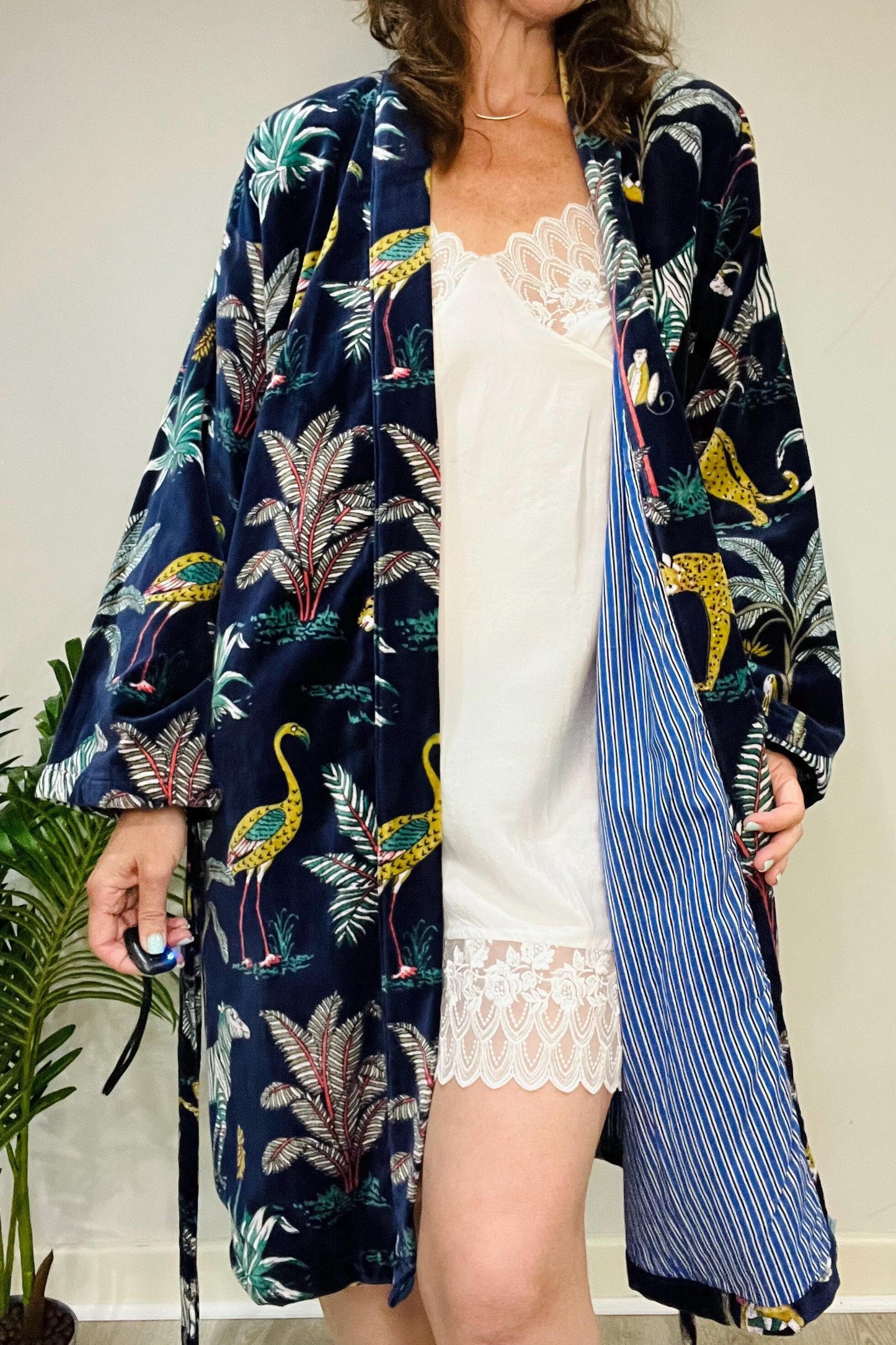 Velvet Kimono Robe, Velvet Dressing Gown for Her, Velvet Lined Dressing Gown, Womens Velvet Robe, Womens Velvet Kimono, Handmade Velvet Robe