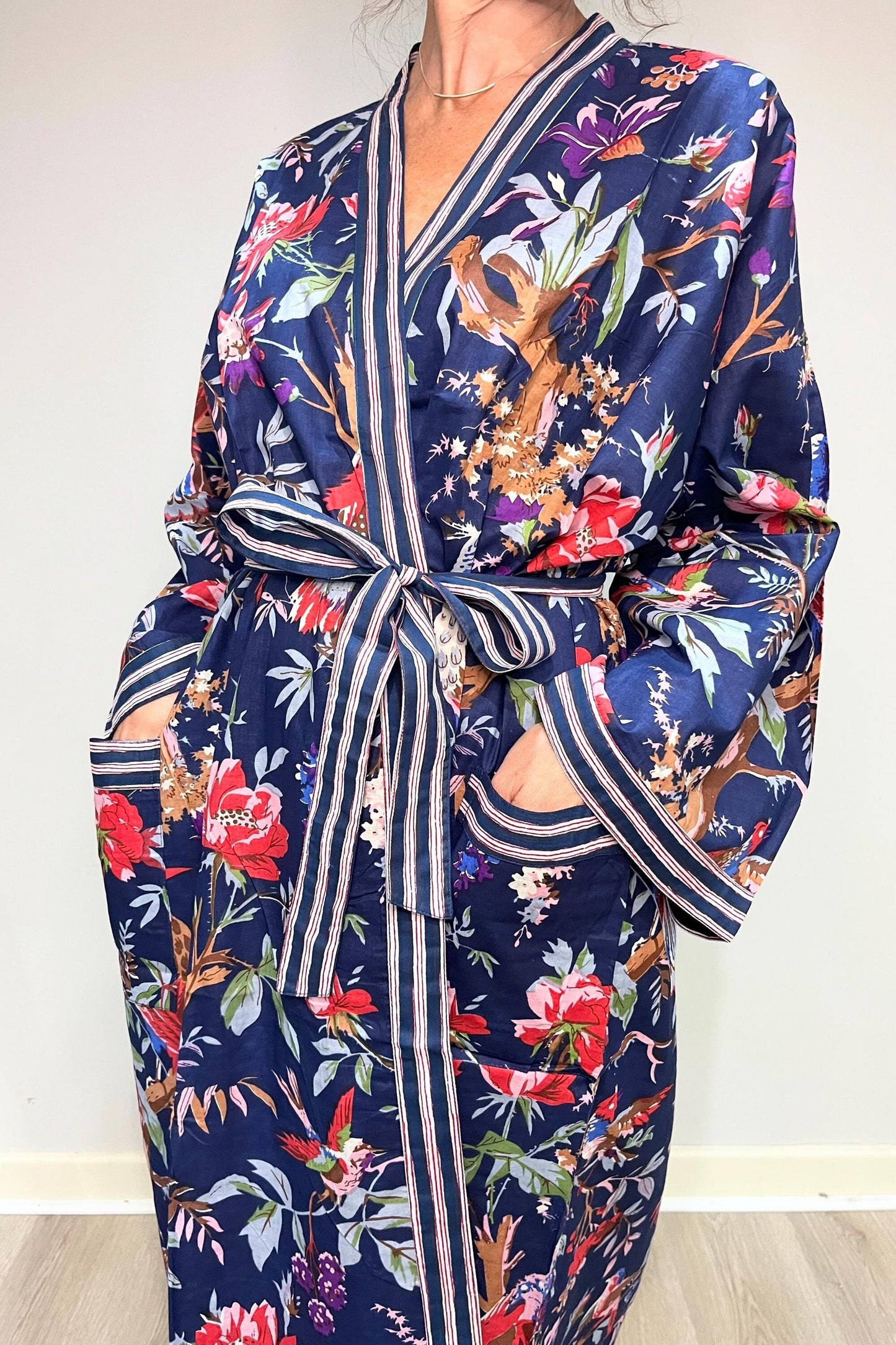 Kimono Robe, Dressing Gown Women, Brides Robe, Womens Dressing Gown, Cotton Dressing Gown, Plus Kimono, Blue Kimono Robe, Plus Size Robe