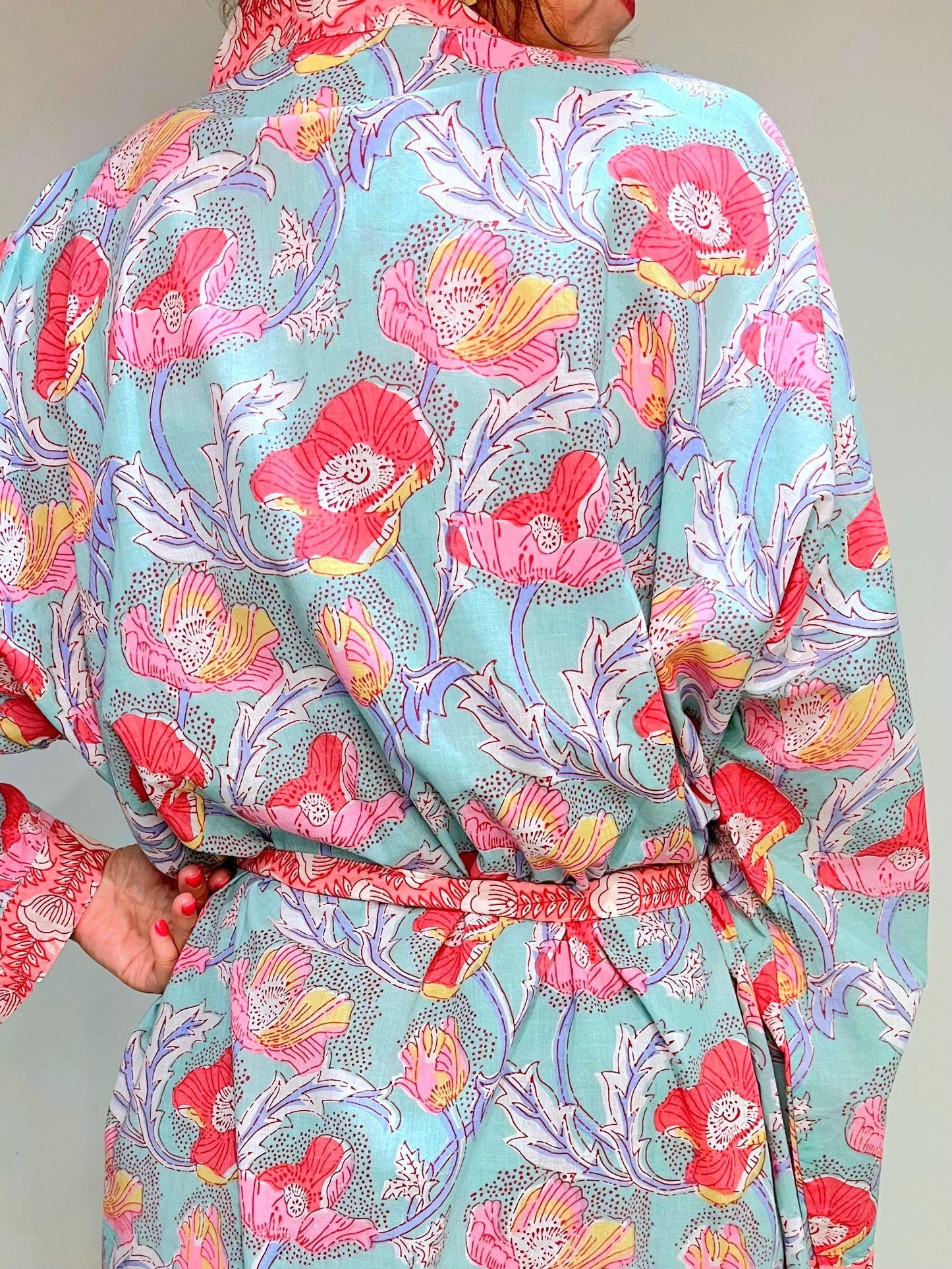 Kimono Robe, Dressing Gown Women, Brides Robe, Womens Dressing Gown, Cotton Dressing Gown, Plus Kimono, Green Kimono Robe, Plus Size Robe