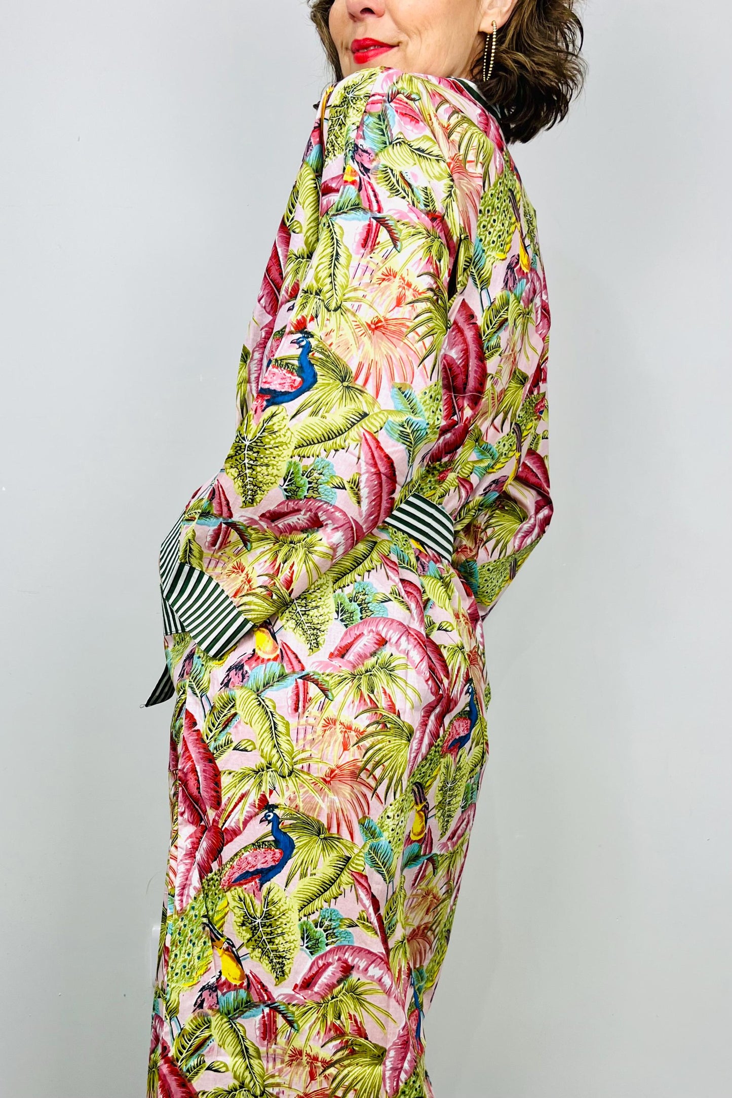 Kimono Robe, Dressing Gown Women, Brides Robe, Womens Dressing Gown, Cotton Dressing Gown, Plus Kimono, Green Kimono Robe, Plus Size Robe