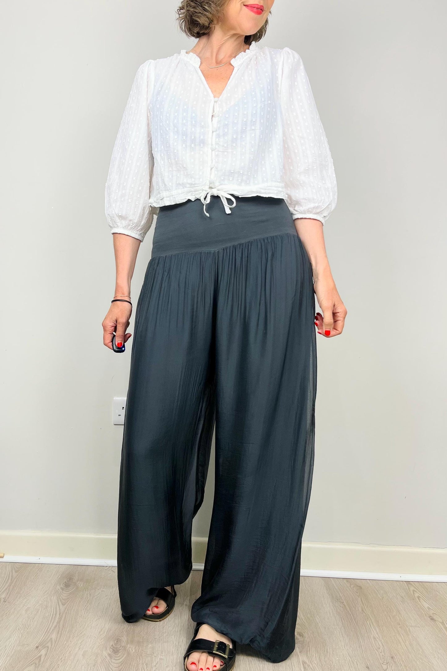 Silk Cotton Pants, Silk Jersey Harem Pants, Summer Pants, Womens Stretch Pants, Womens Maternity Trouser, Harem Yoga Pants, Grey Trousers