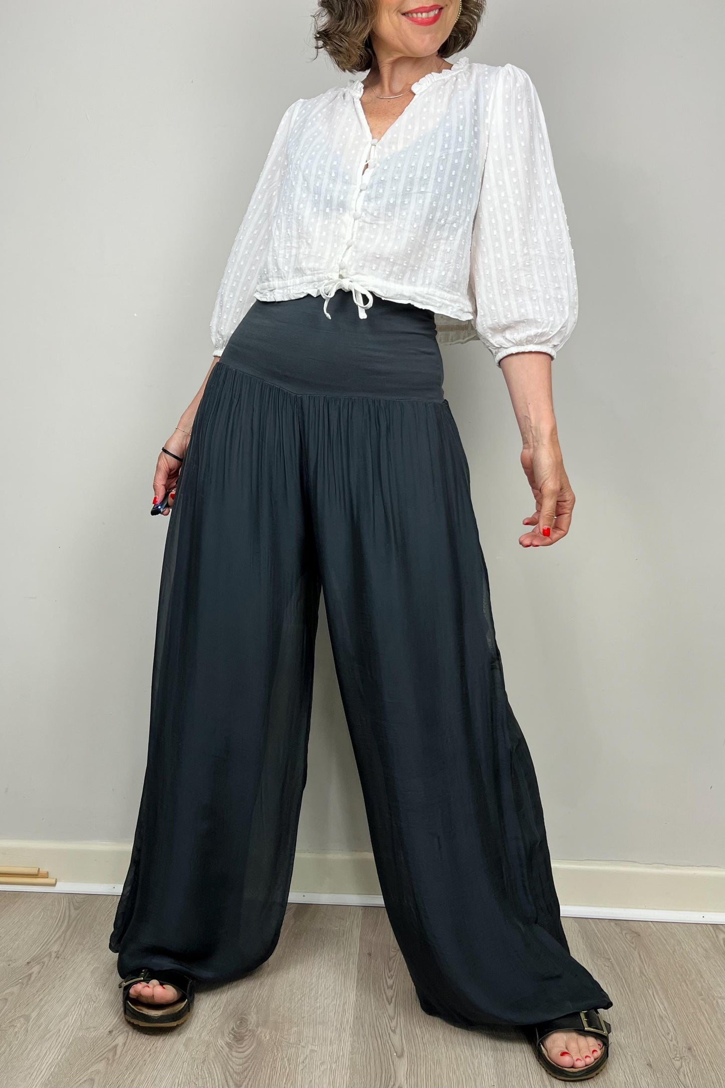 Silk Cotton Pants, Silk Jersey Harem Pants, Summer Pants, Womens Stretch Pants, Womens Maternity Trouser, Harem Yoga Pants, Grey Trousers