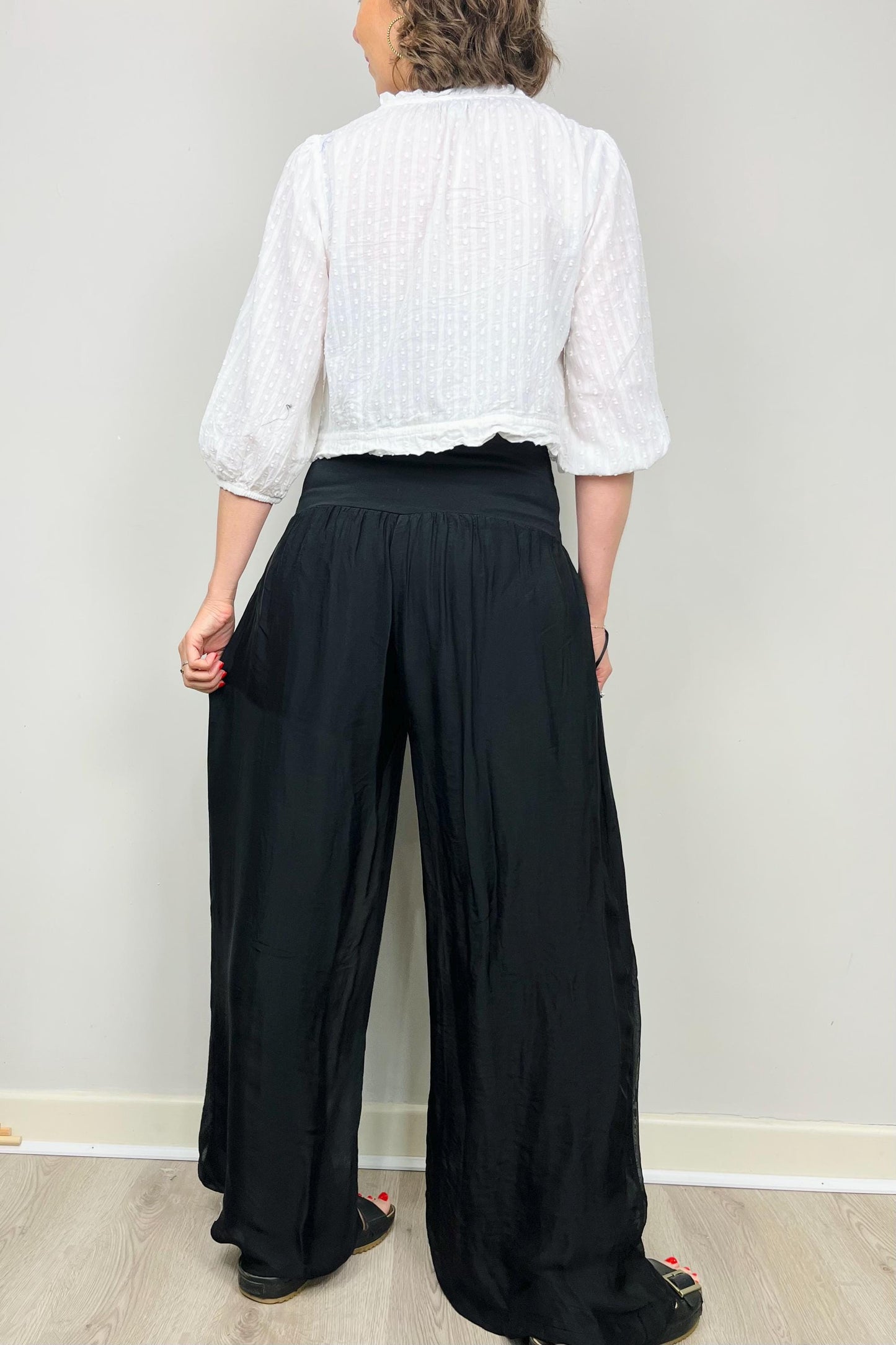 Silk Cotton Pants, Silk Jersey Harem Pants, Summer Pants, Womens Stretch Pants, Womens Maternity Pants, Harem Yoga Pants, Black Trousers