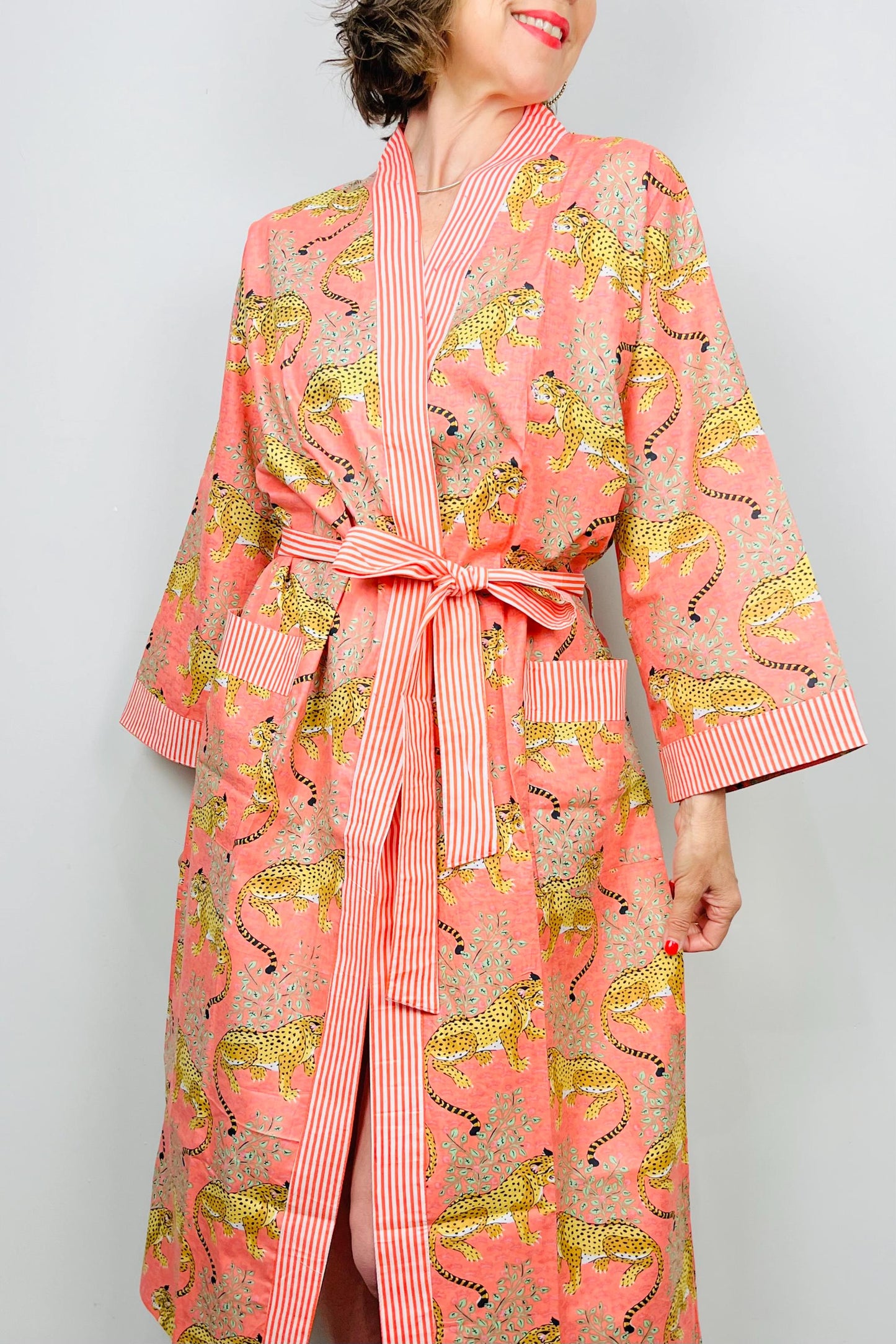 Kimono Robe, Dressing Gown Women, Brides Robe, Womens Dressing Gown, Cotton Dressing Gown, Plus Kimono, Orange Kimono Robe, Plus Size Robe