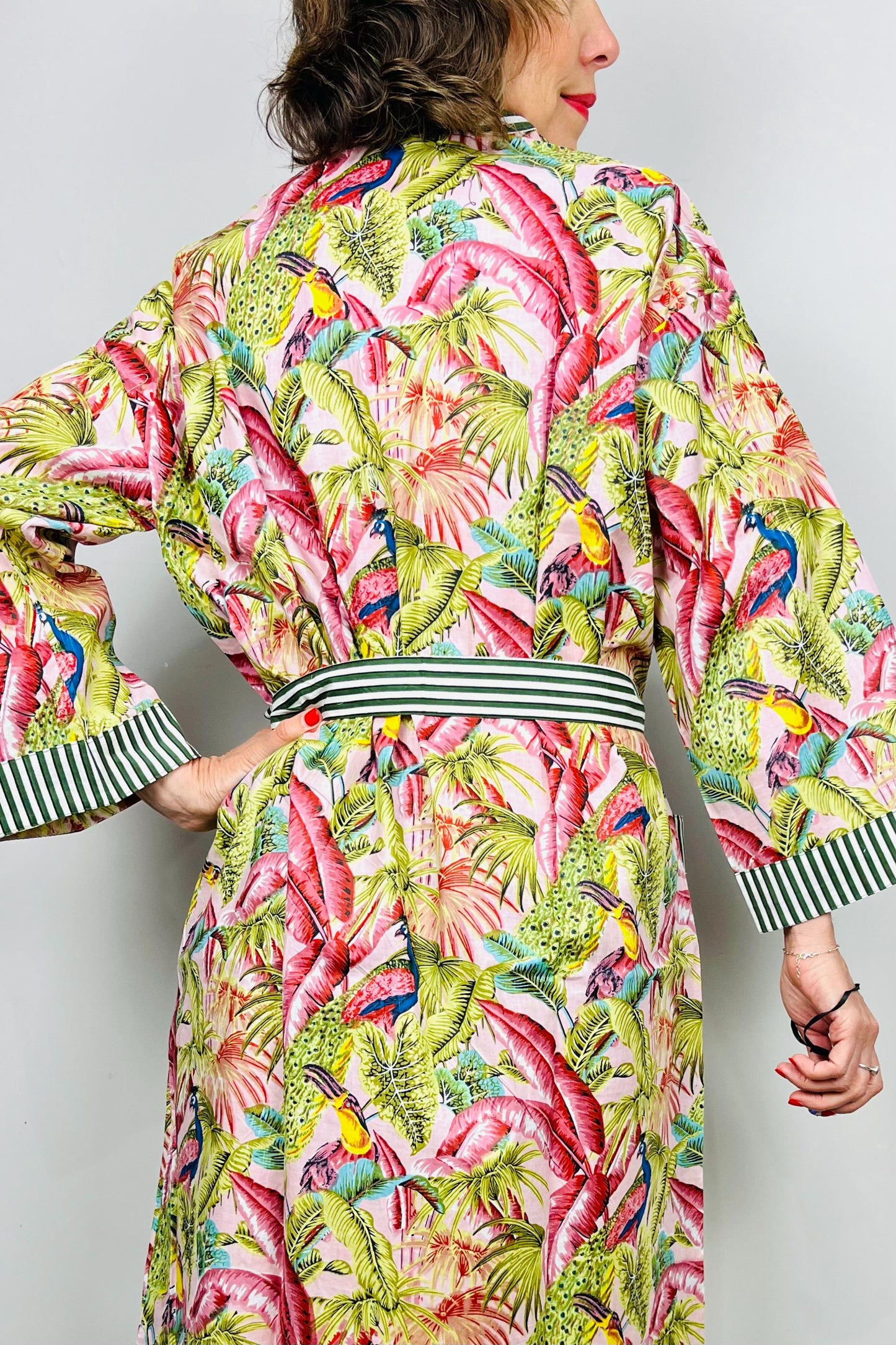 Kimono Robe, Dressing Gown Women, Brides Robe, Womens Dressing Gown, Cotton Dressing Gown, Plus Kimono, Green Kimono Robe, Plus Size Robe