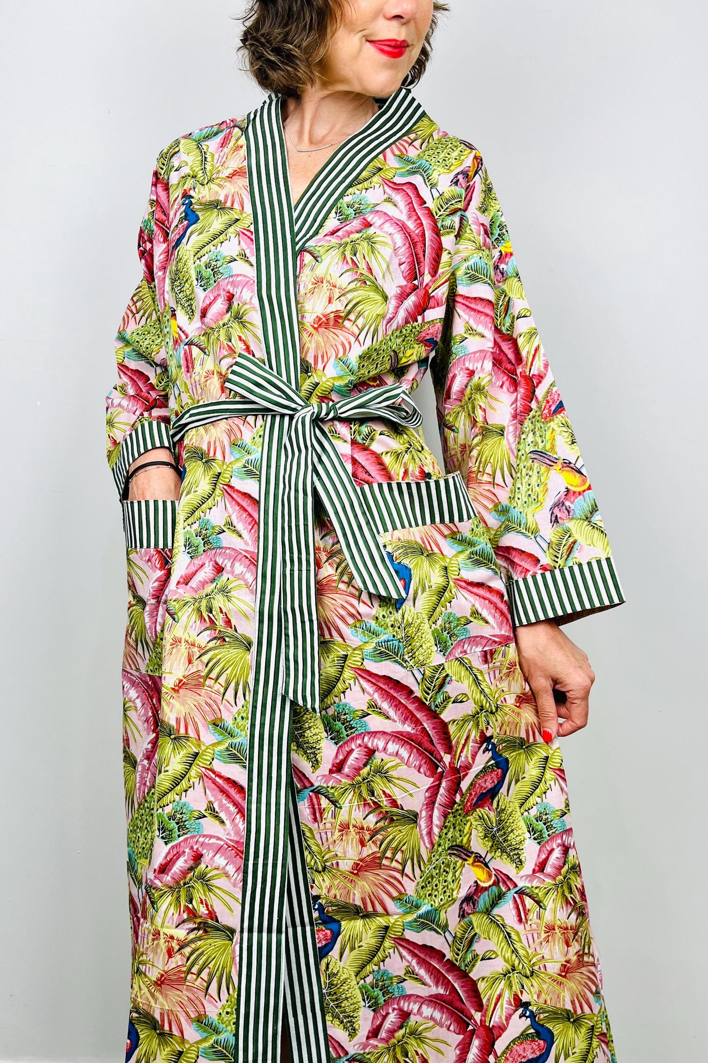 Kimono Robe, Dressing Gown Women, Brides Robe, Womens Dressing Gown, Cotton Dressing Gown, Plus Kimono, Green Kimono Robe, Plus Size Robe