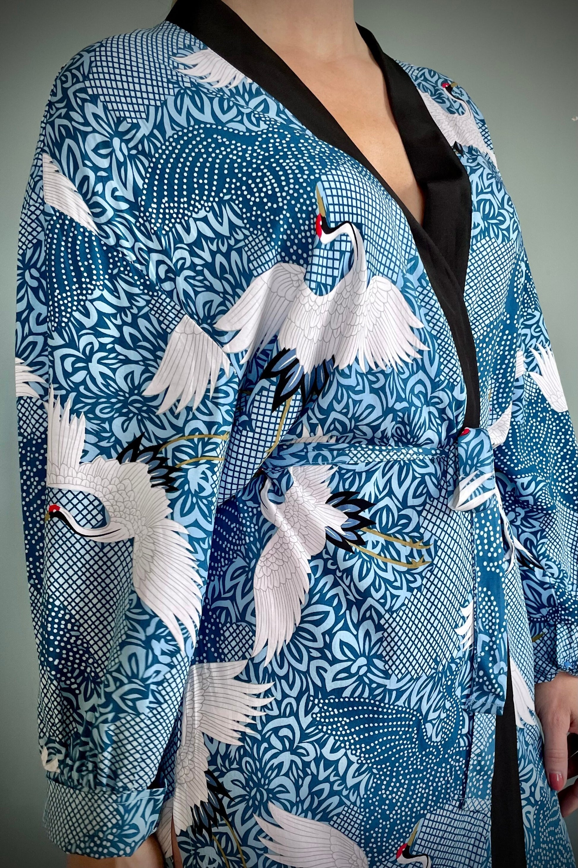 Kimono Robe, Dressing Gown, Beach Cover Up, Loungewear, Boho Robe, Womens Dress image 4