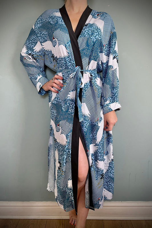 Kimono Robe, Dressing Gown, Beach Cover Up, Loungewear, Boho Robe, Womens Dress image 0