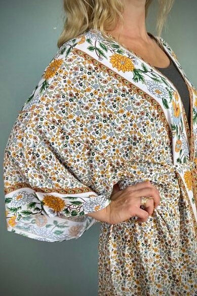 Kimono Robe, Dressing Gown, Beach Cover Up, Loungewear, Boho Robe, Womens Dress image 0