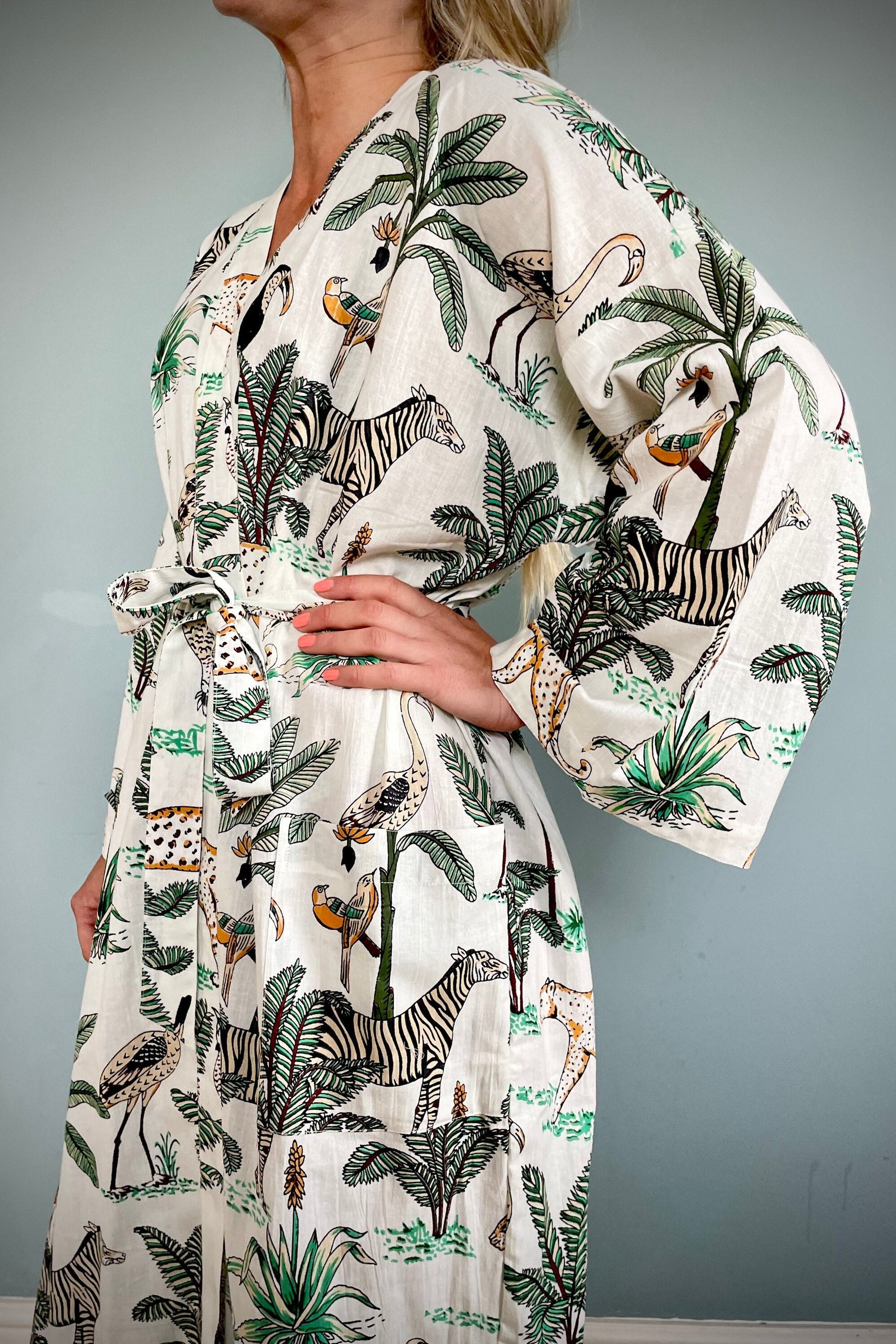 Kimono Robe, Dressing Gown Women, Cotton Robe, Bridesmaid Robe, Brides Robe, We image 1