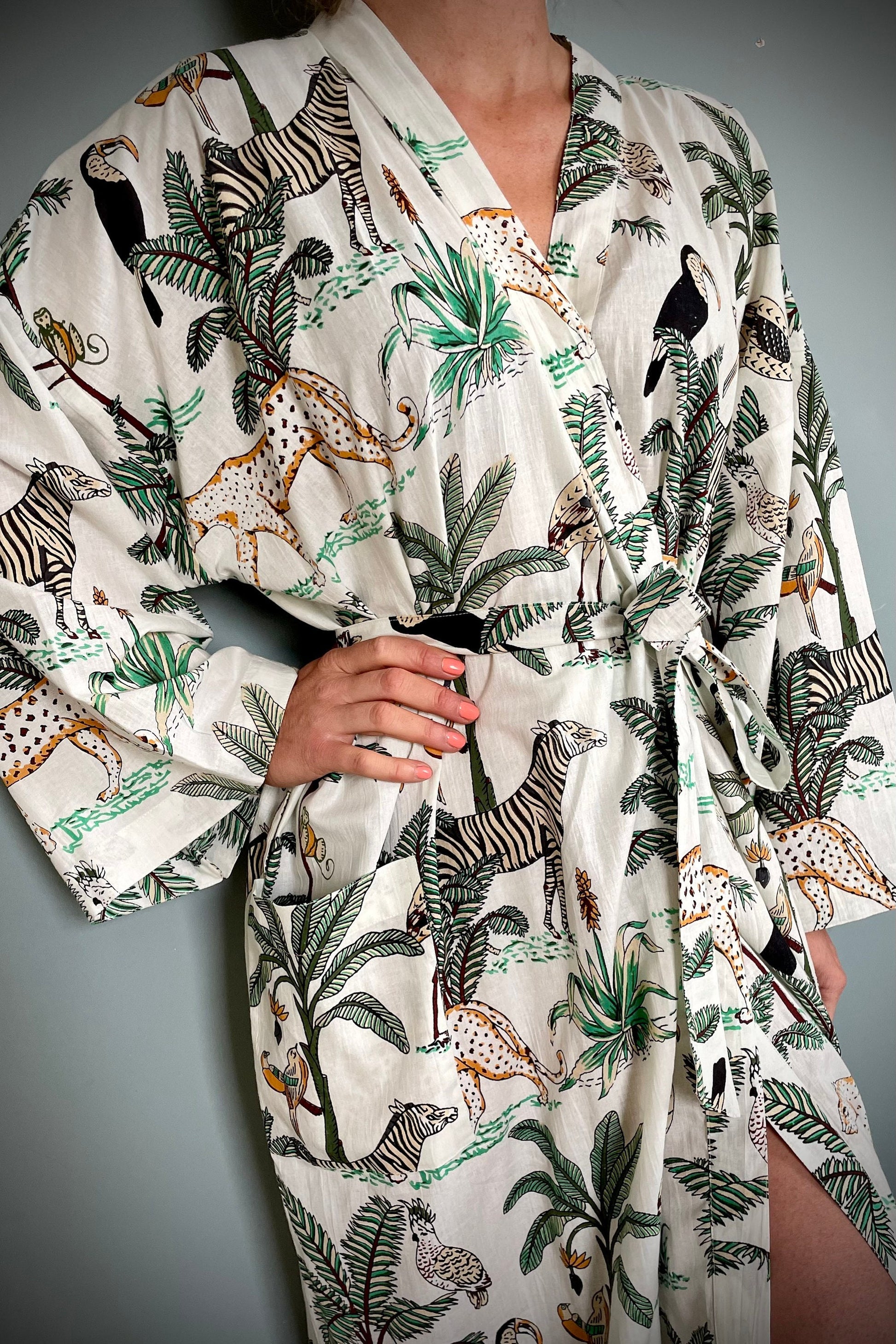 Kimono Robe, Dressing Gown Women, Cotton Robe, Bridesmaid Robe, Brides Robe, We image 2