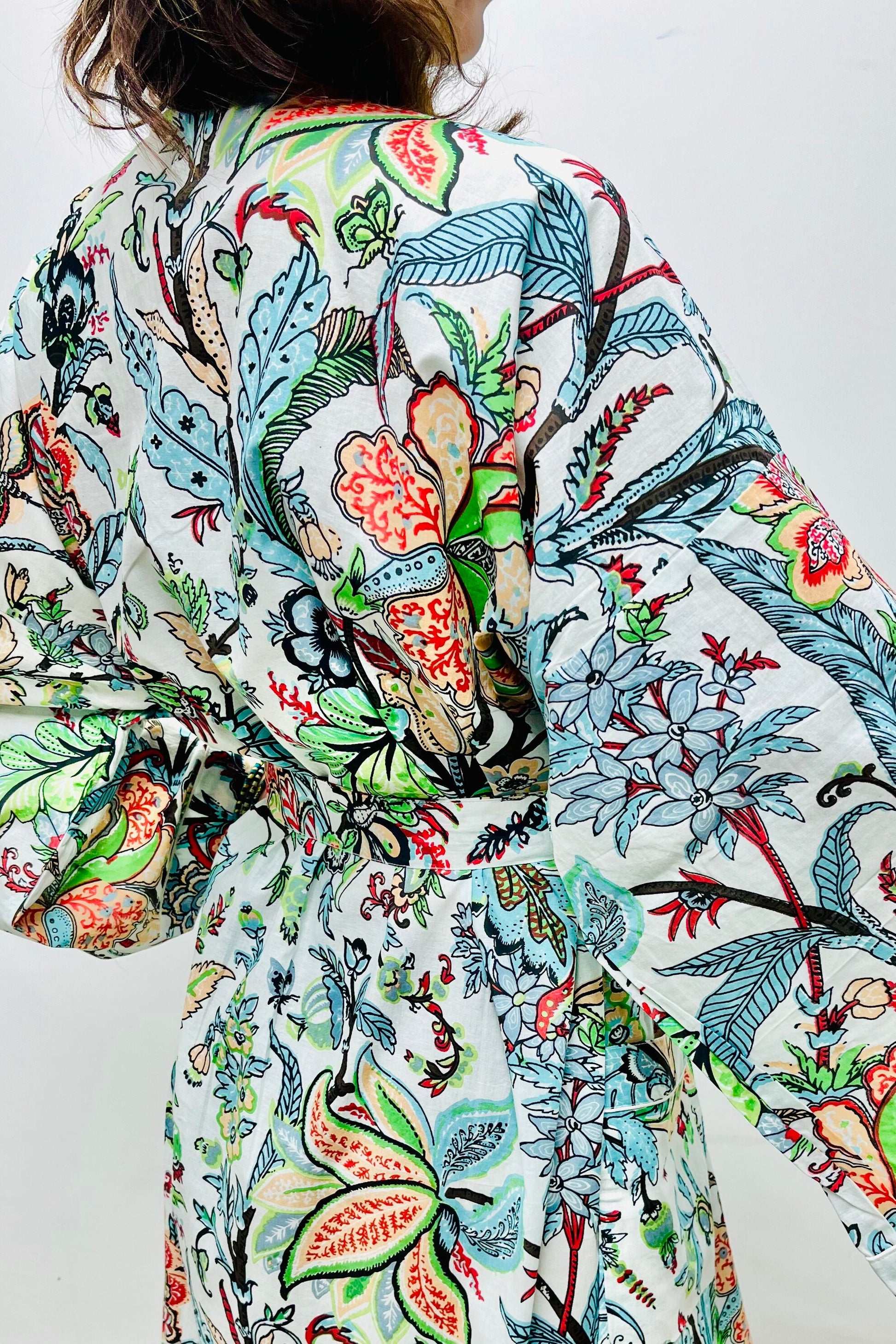 Kimono Robe, Dressing Gown Women, Brides Robe, Womens Dressing Gown, Cotton Dressing Gown, Plus Kimono, Blue Kimono Robe, Plus Size Robe