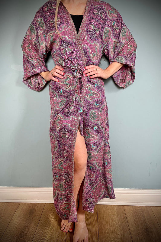 Kimono Robe, Silk Dressing Gown, Silk Robe, Bridesmaid Robe, Womens Dressing Gown, Dressing Gown, Ruby Summer Robe
