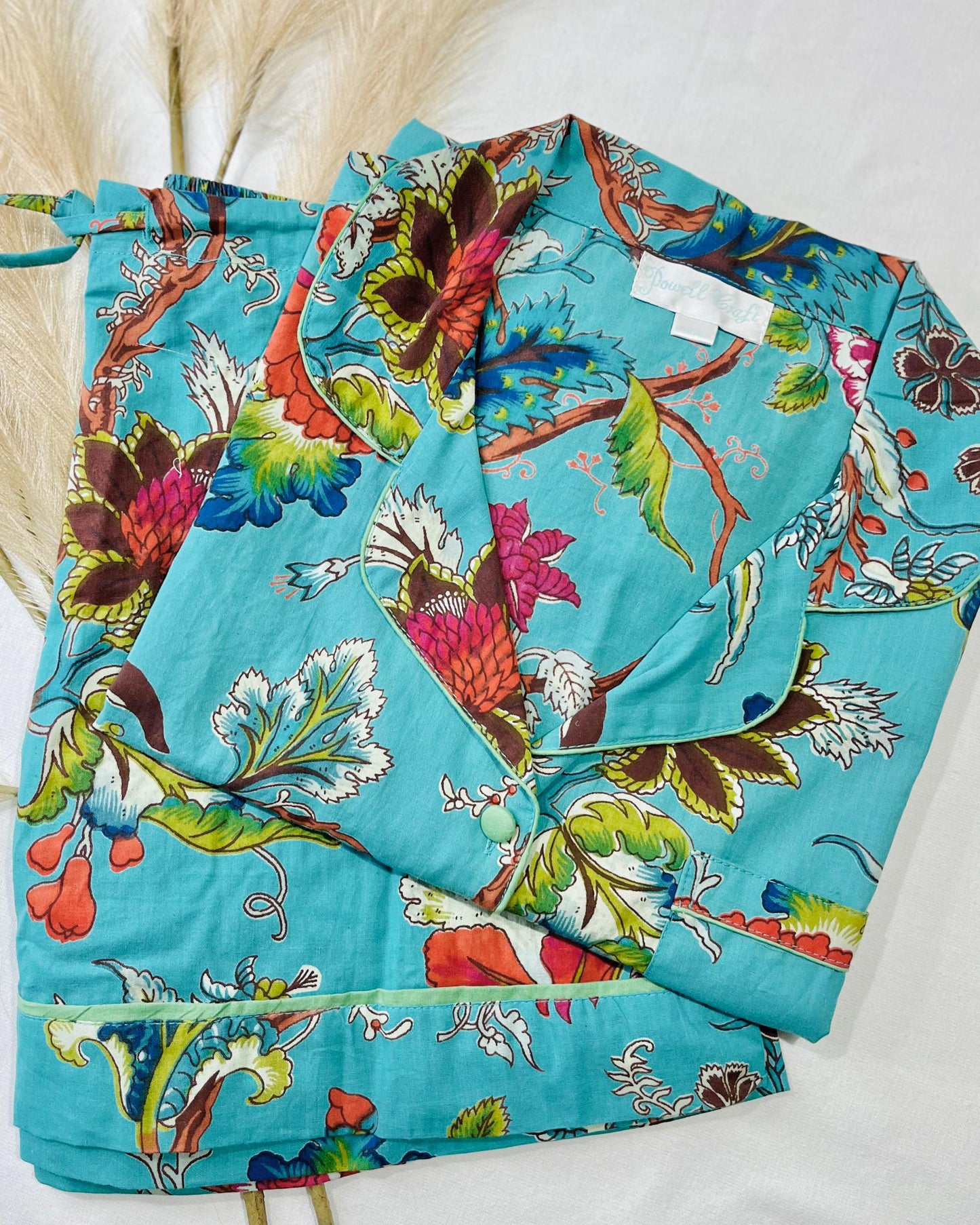 Womens Pyjamas, Cotton Pyjama Set, Short Pyjama Set, Green Pyjamas for Her, Ladies Nightwear, Pyjama Set for Her, Cotton Pyjamas, Pyjamas