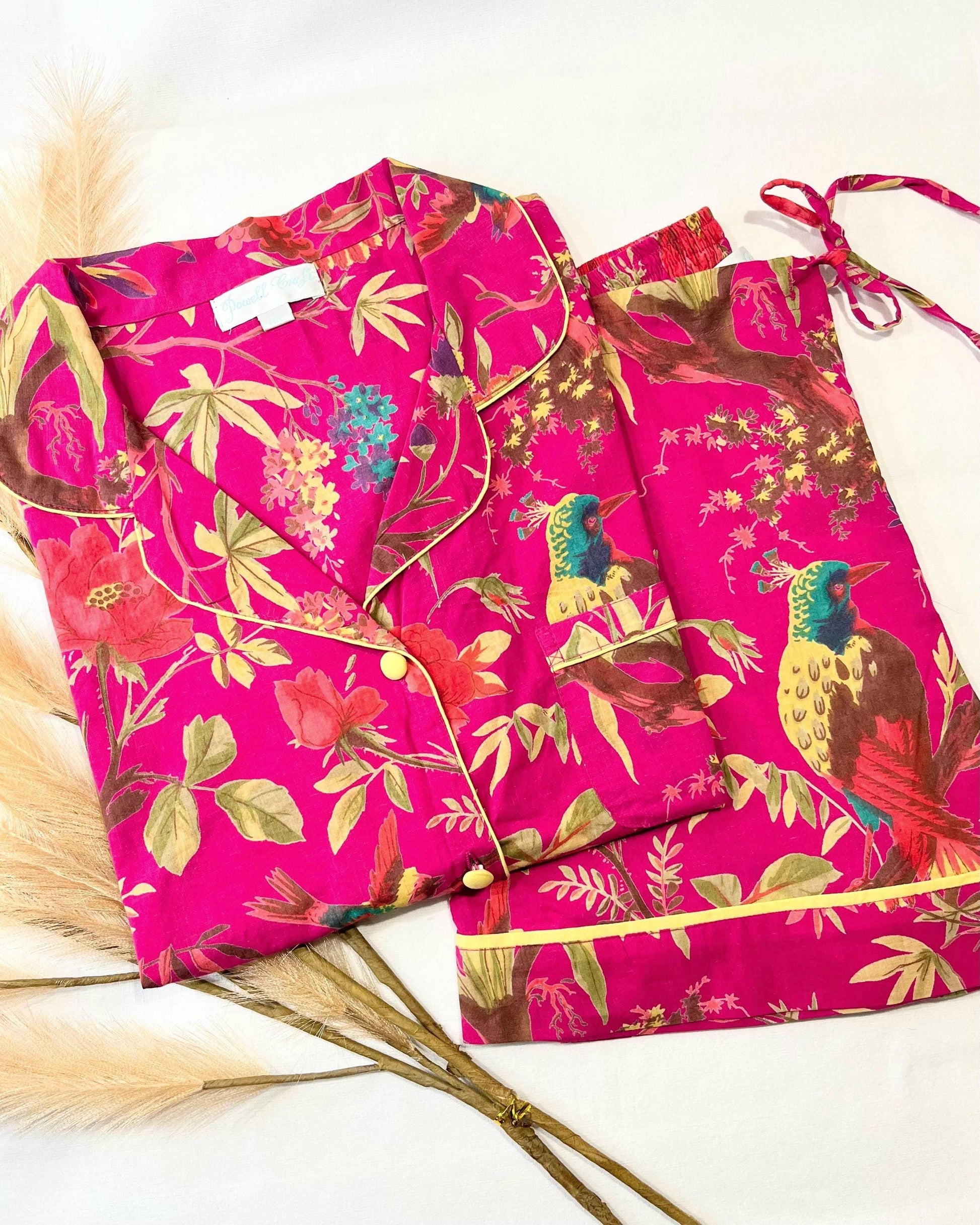 Womens Pyjamas, Cotton Pyjama Set, Short Pyjama Set, Pink Pyjamas for Her, Ladies Nightwear, Pyjama Set for Her, Cotton Pyjamas, Pyjamas