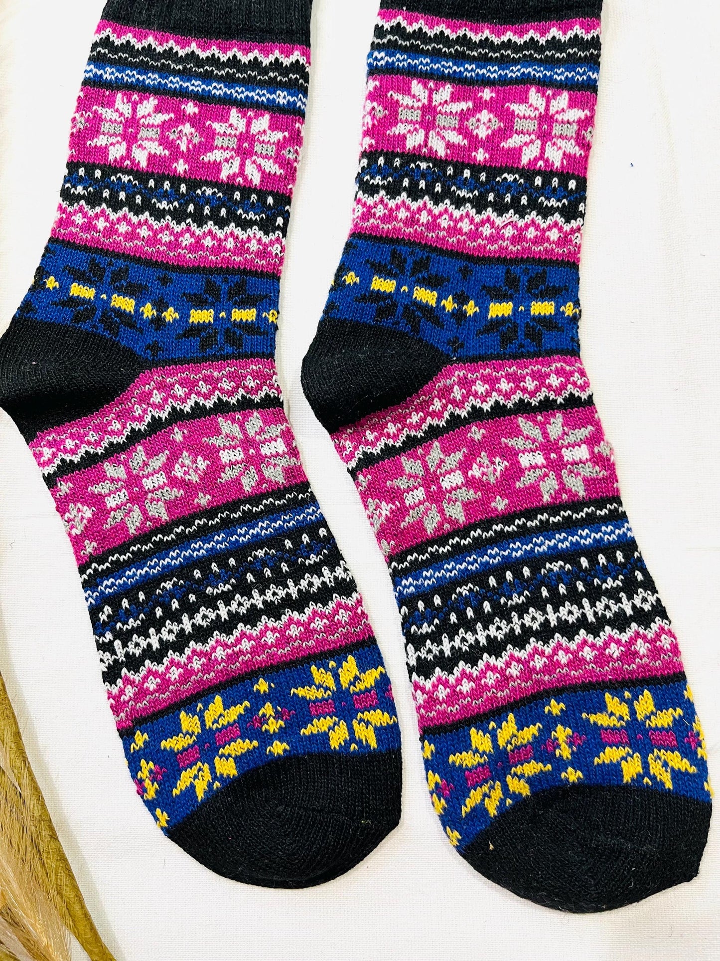 Wool Socks for Her, Walking Socks, Funny Socks for her, Warm Woolen Socks for Women, Nordic Socks for her, Womens Walking Socks,