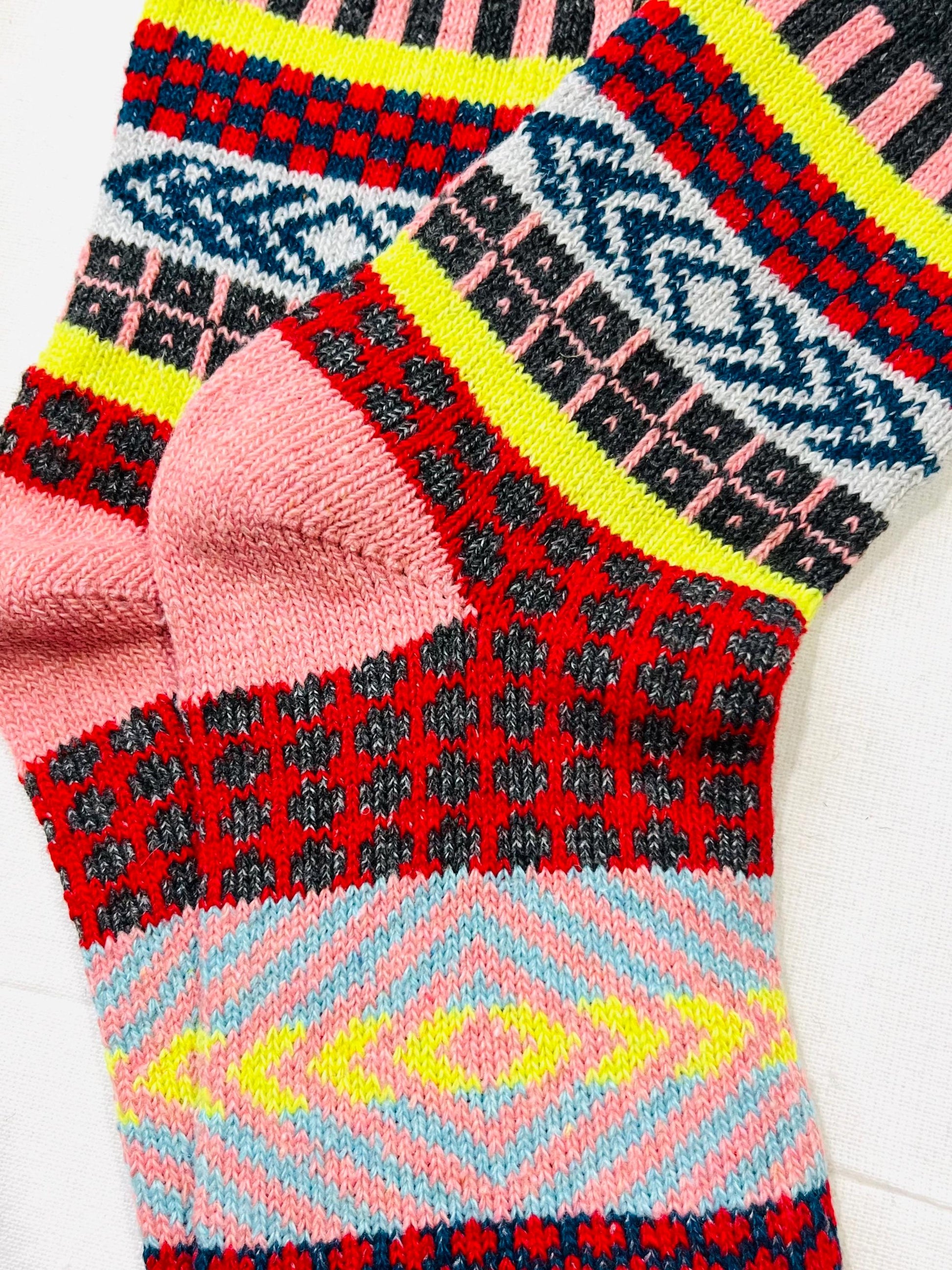 Wool Socks for Her, Walking Socks, Funny Socks for her, Warm Woolen Socks for Women, Nordic Socks for her, Womens Walking Socks,