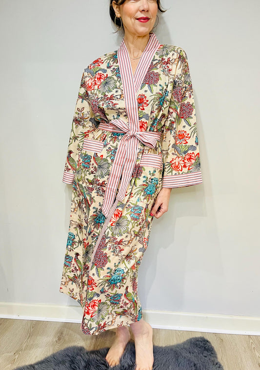Kimono Robe, Dressing Gown Women, Brides Robe, Womens Dressing Gown, Cotton Dressing Gown, Plus Kimono, Pink Kimono Robe, Plus Size Robe