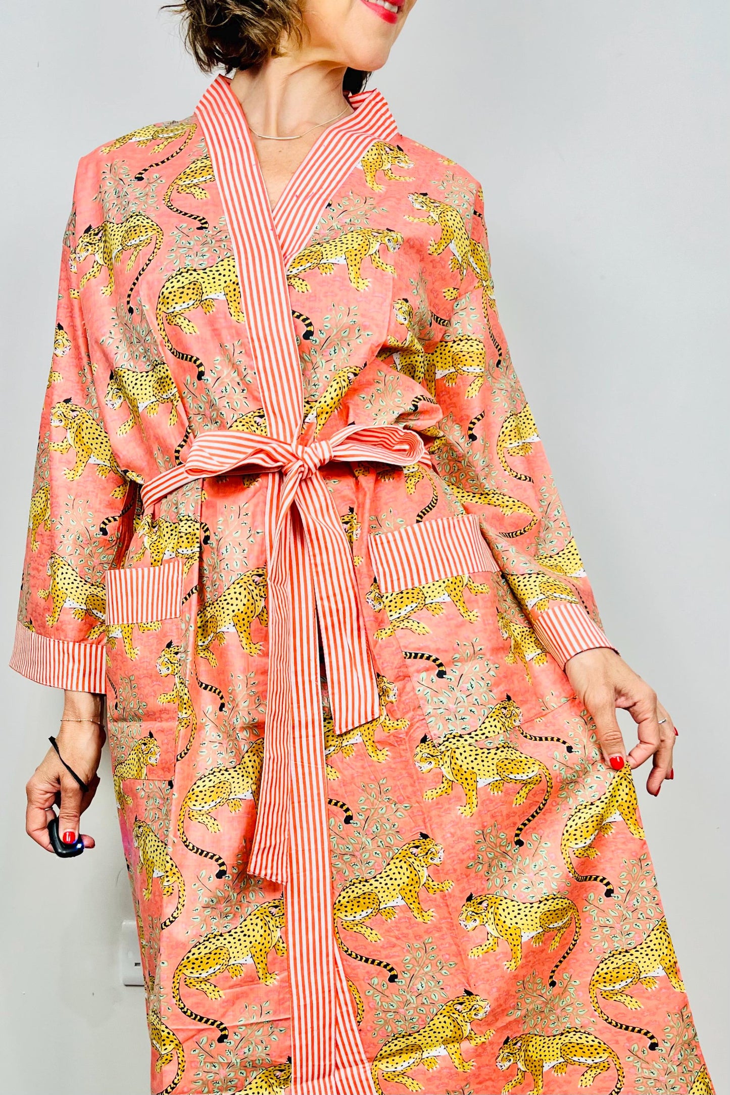 Kimono Robe, Dressing Gown Women, Brides Robe, Womens Dressing Gown, Cotton Dressing Gown, Plus Kimono, Orange Kimono Robe, Plus Size Robe