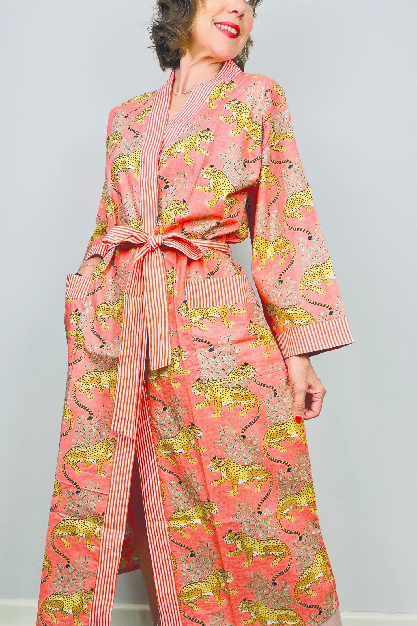 Kimono Robe, Dressing Gown Women, Brides Robe, Womens Dressing Gown, Cotton Dressing Gown, Plus Kimono, Orange Kimono Robe, Plus Size Robe