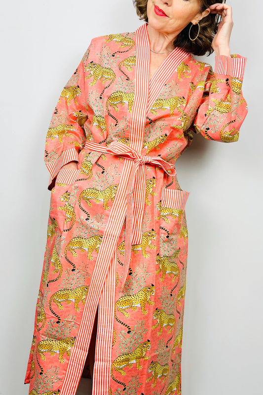 Kimono Robe, Dressing Gown Women, Brides Robe, Womens Dressing Gown, Cotton Dressing Gown, Plus Kimono, Orange Kimono Robe, Plus Size Robe