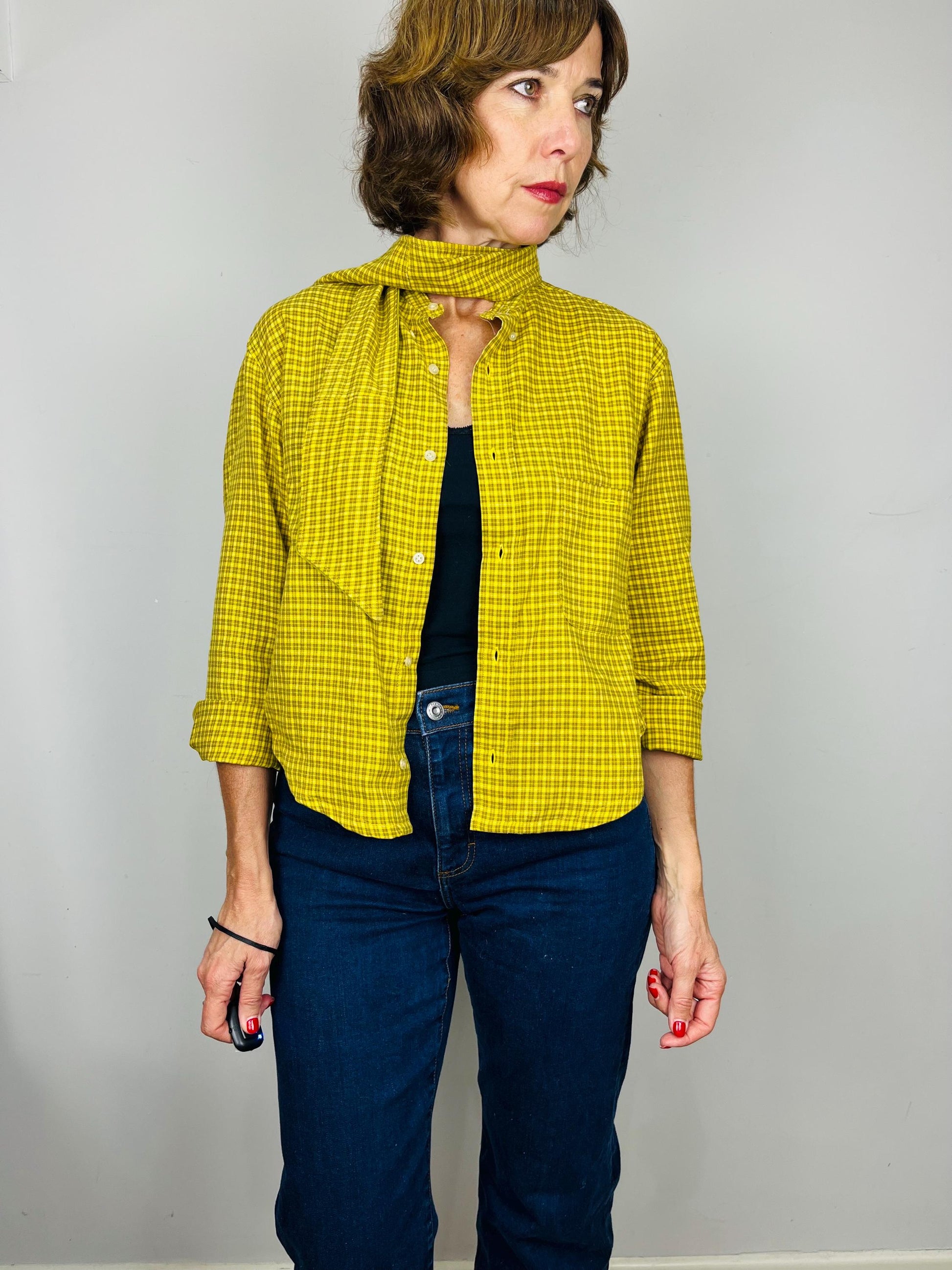 Reworked Vintage Blouse: Handmade Wrap Bow Top, Sustainable Fashion, Unique Bespoke Design,